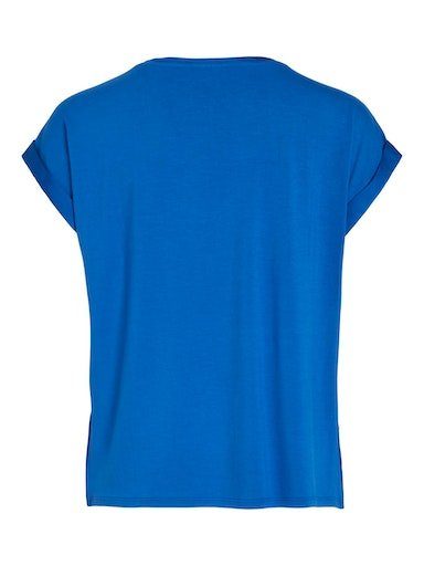 Optik VIELLETTE S/S NOOS TOP - Kurzarmshirt Satin SATIN Blue Lapis Vila