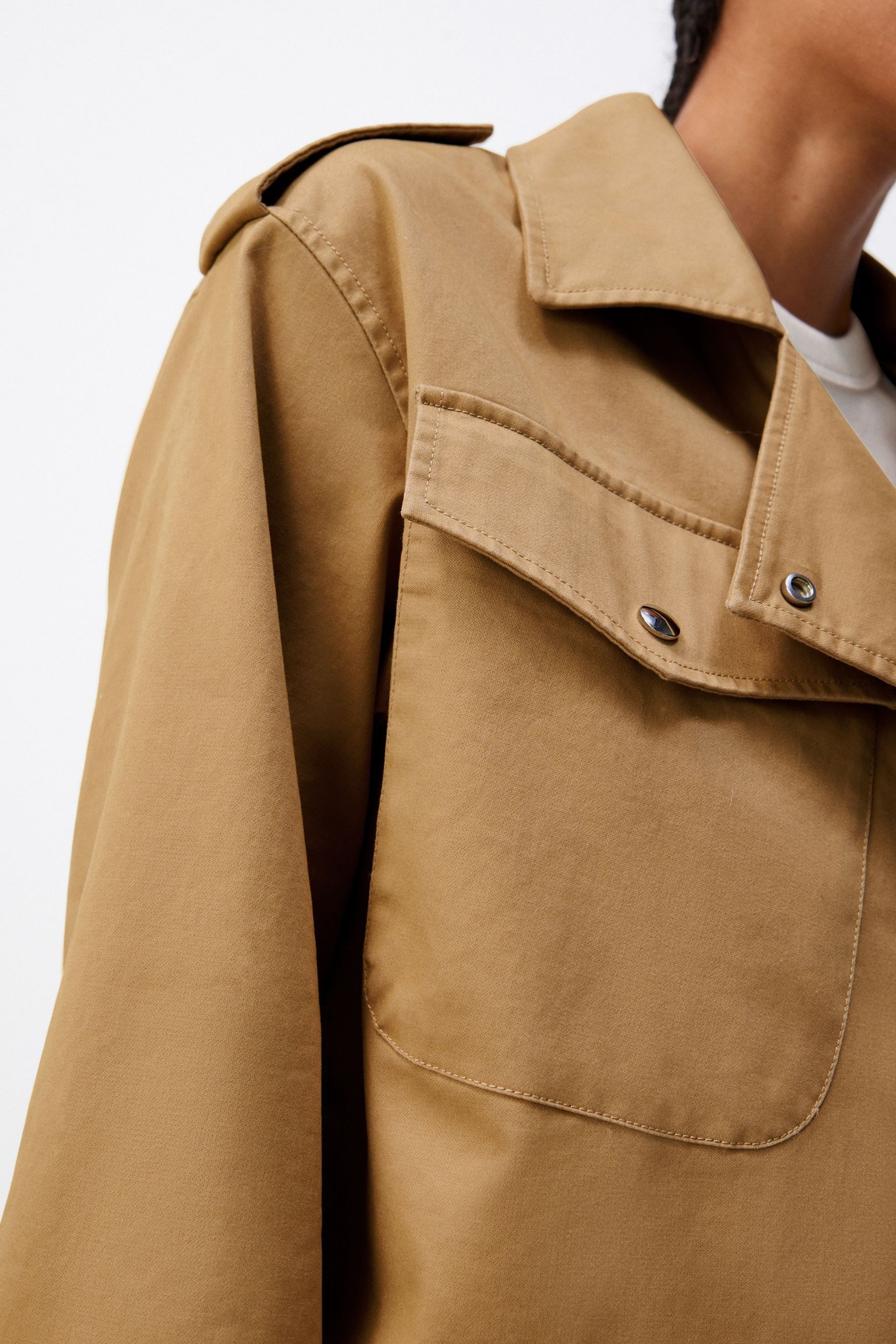 Next Kurzjacke Verkürzter Trenchcoat (1-St) günstig online kaufen