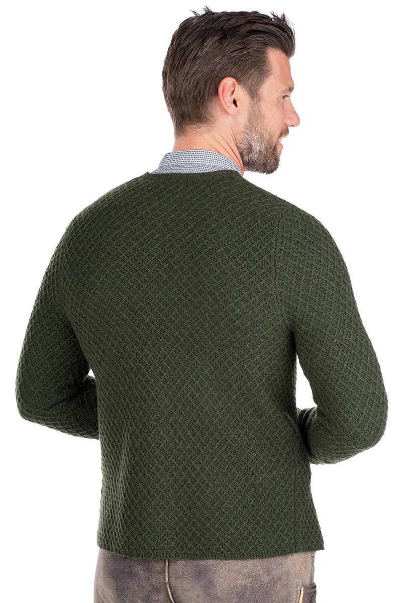Spieth & Wensky Trachtenstrickjacke Trachten Strickjacke Herren - GREIFENBERG - oliv
