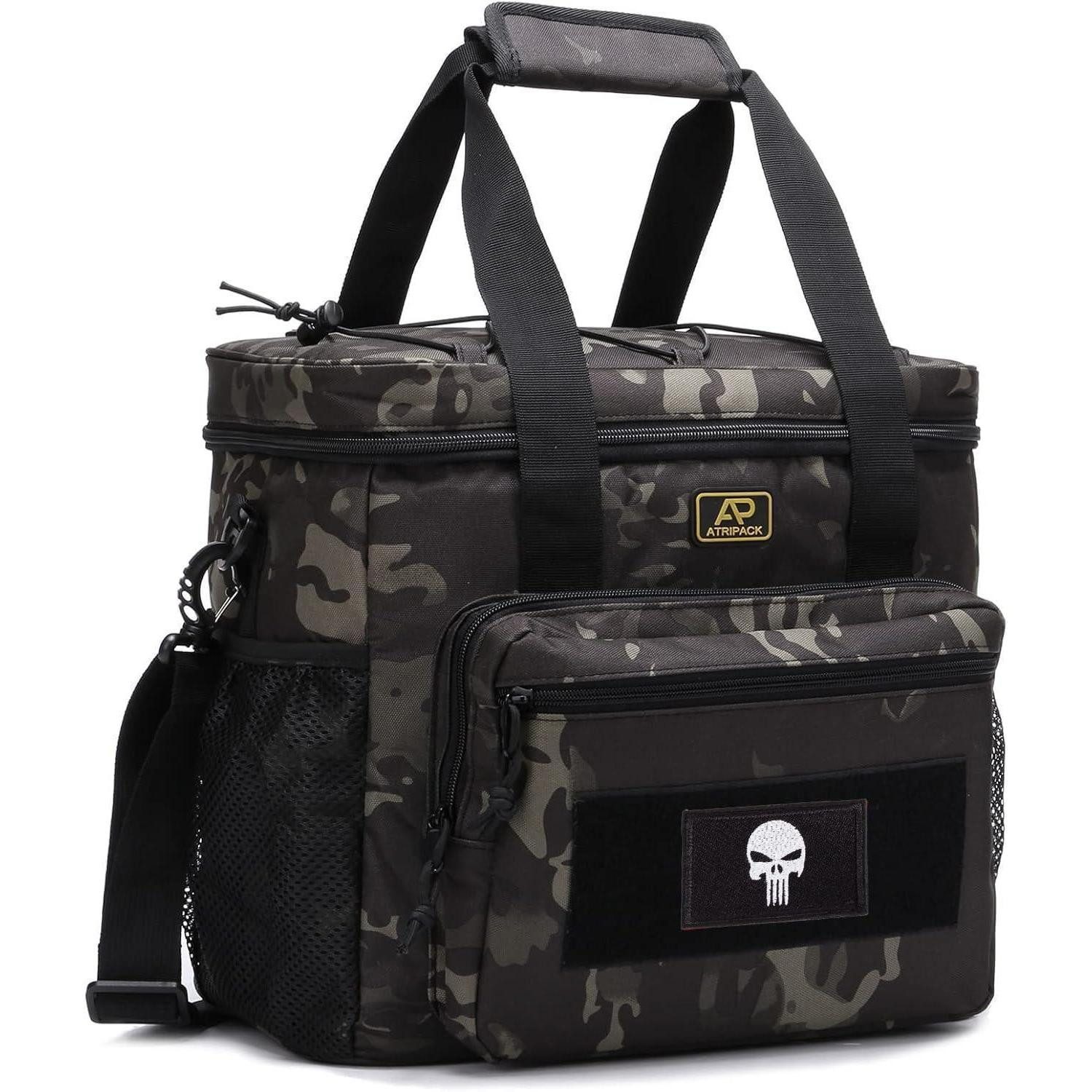 Kühltasche Lunchtasche Taktisch Isoliert Auslaufsicher MOLLE Schwarze Tarnung