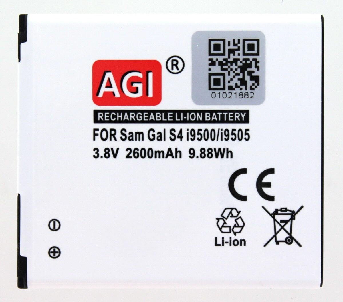 S4, kompatibel Akku mit GT-I9295, Samsung GT-I9500 Akku Galaxy AGI Akku