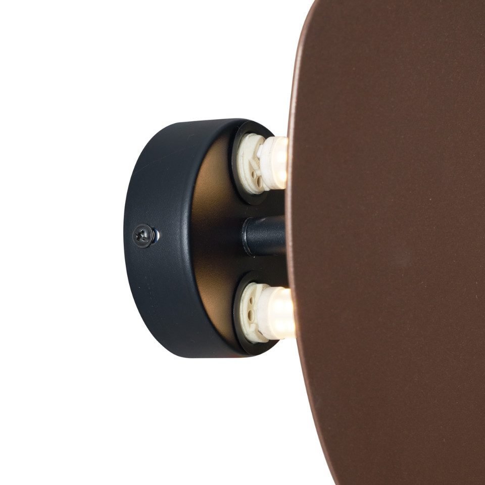 Qazqa Wandleuchte Pulley organic, ohne Leuchtmittel, Warmweiß, QAZQA Wand­leuchte, g9, Bronze, Aluminium, Design