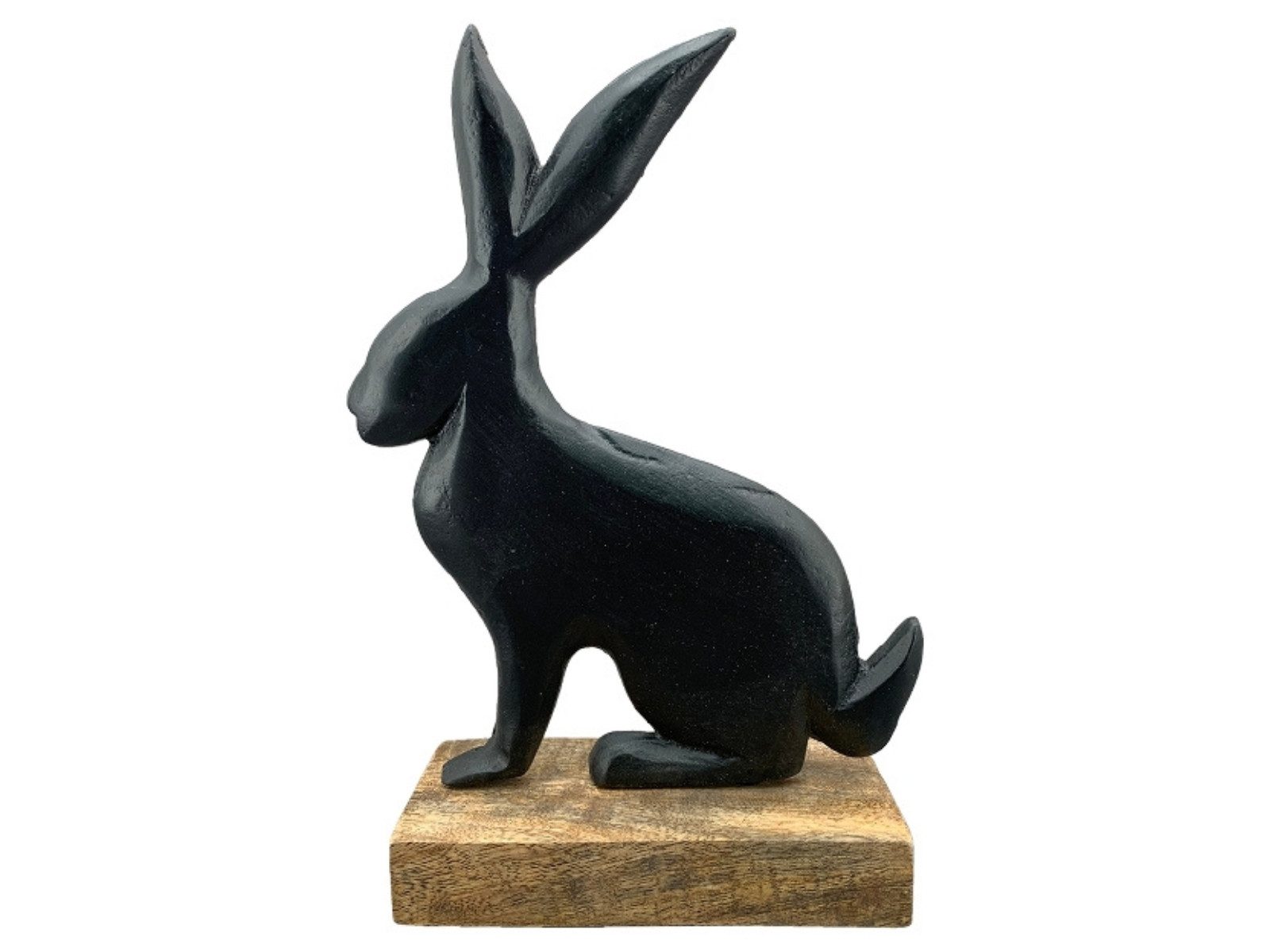 Dekofigur Hase SOBRE schwarz 17cm