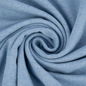 SCHÖNER LEBEN. Stoff Baumwolljersey Melange Jersey einfarbig hellblau meliert 1,45m Breite, allergikergeeignet