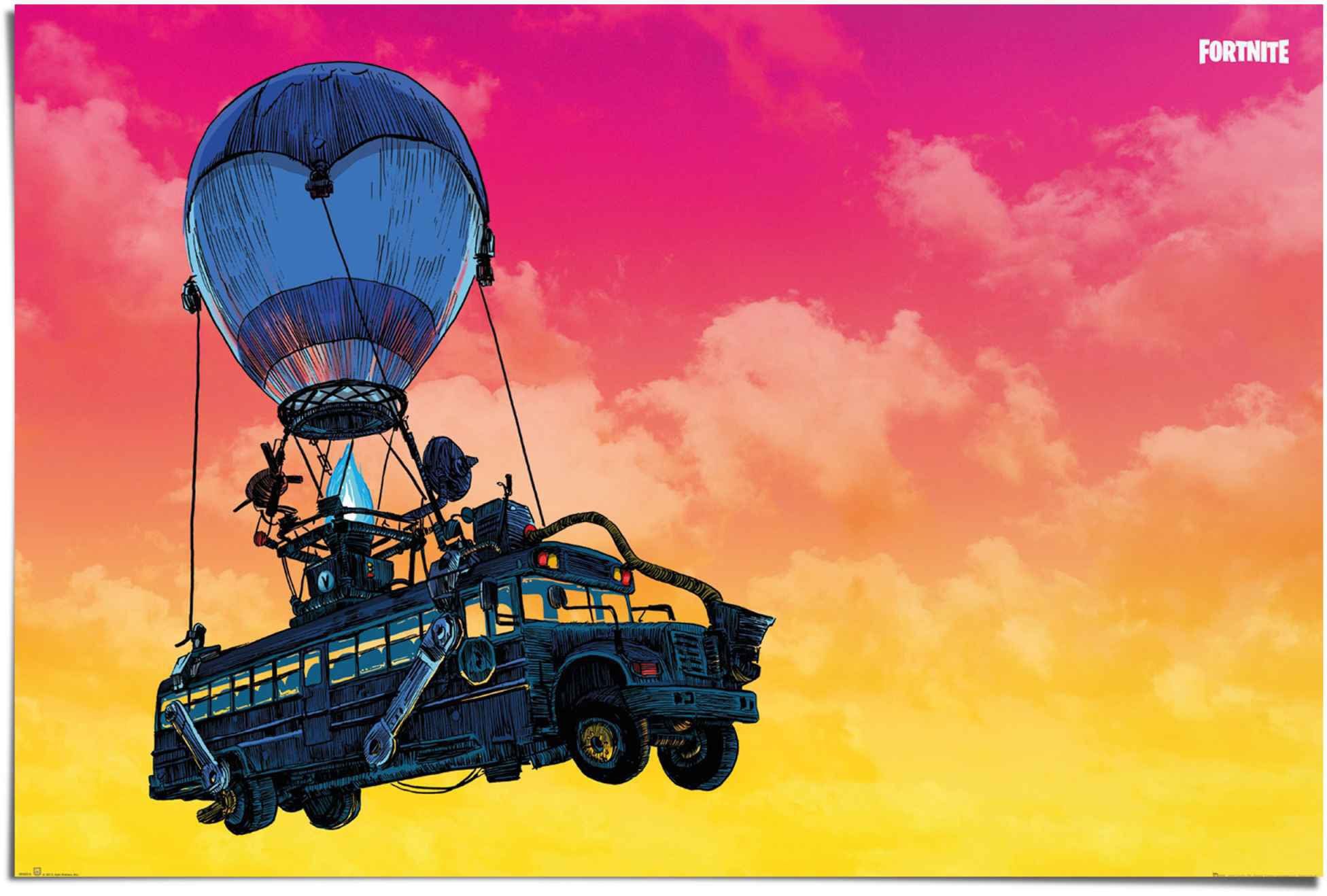 Reinders! Poster »Poster Fortnite Battle Bus«, Spiele (1 Stück)-Otto