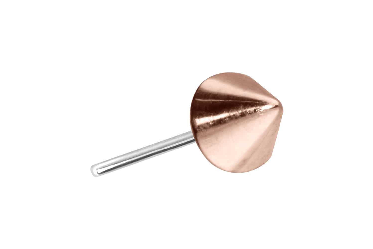 Piercing-Set 14 Karat Gold Aufsatz mit Titan Push Pin SPITZE