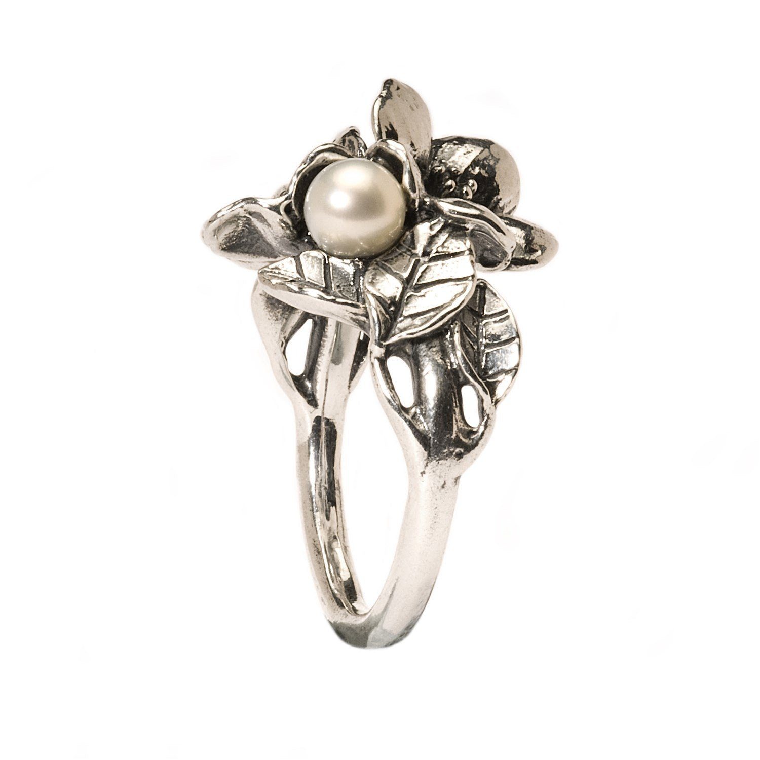Trollbeads Fingerring Weißdorn mit Perle Ring, TAGRI-00226