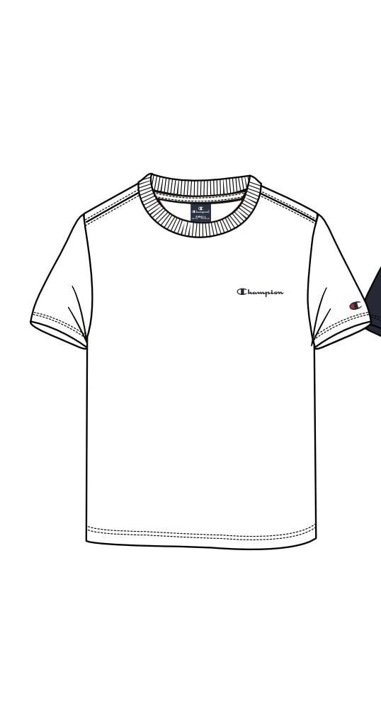 T-Shirt (Baumwolle) Crew mit Kleinen-Logo-Schriftzug weiss Jungen