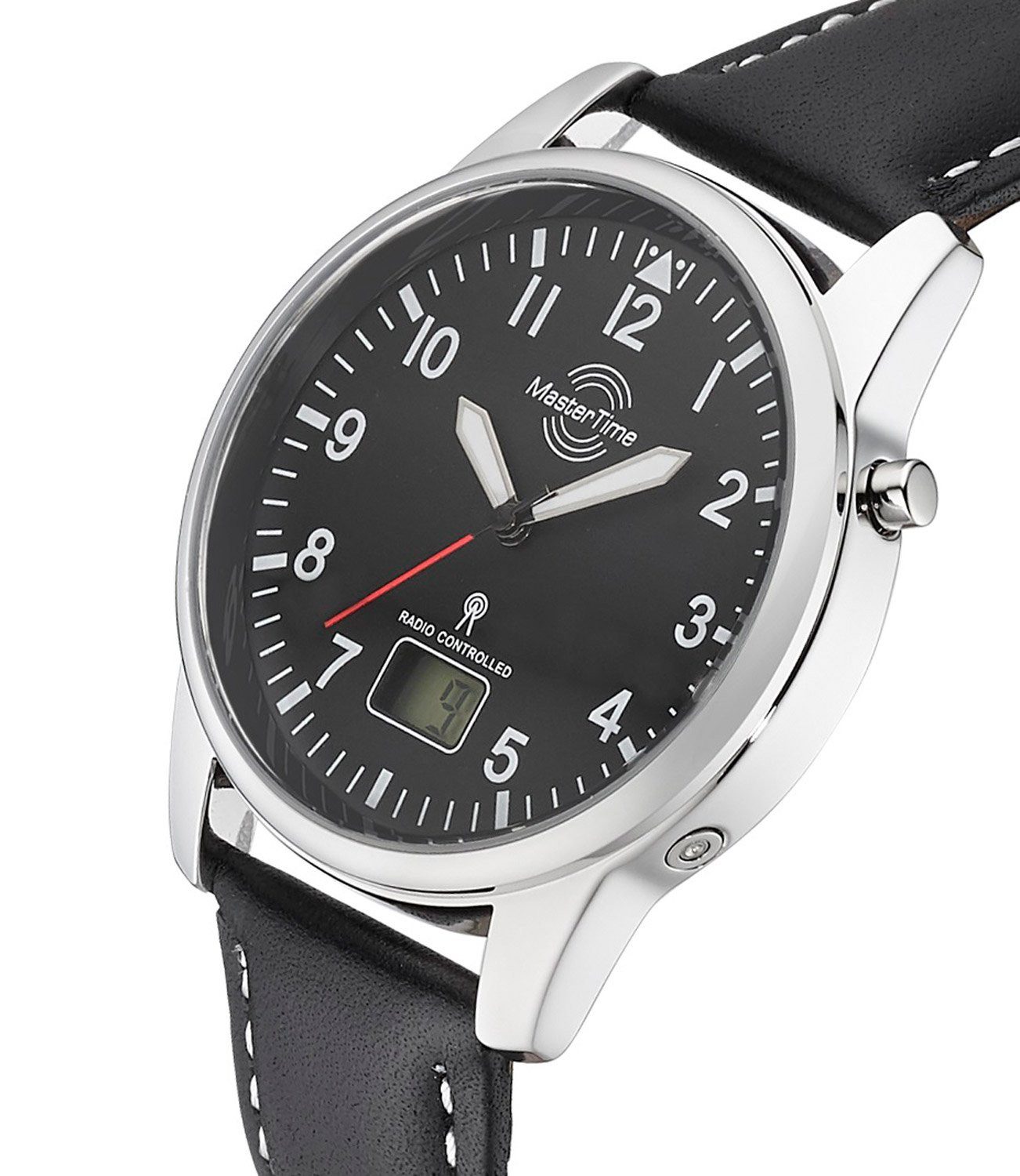 MASTER TIME Funkuhr Herren-mit Lederband günstig online kaufen