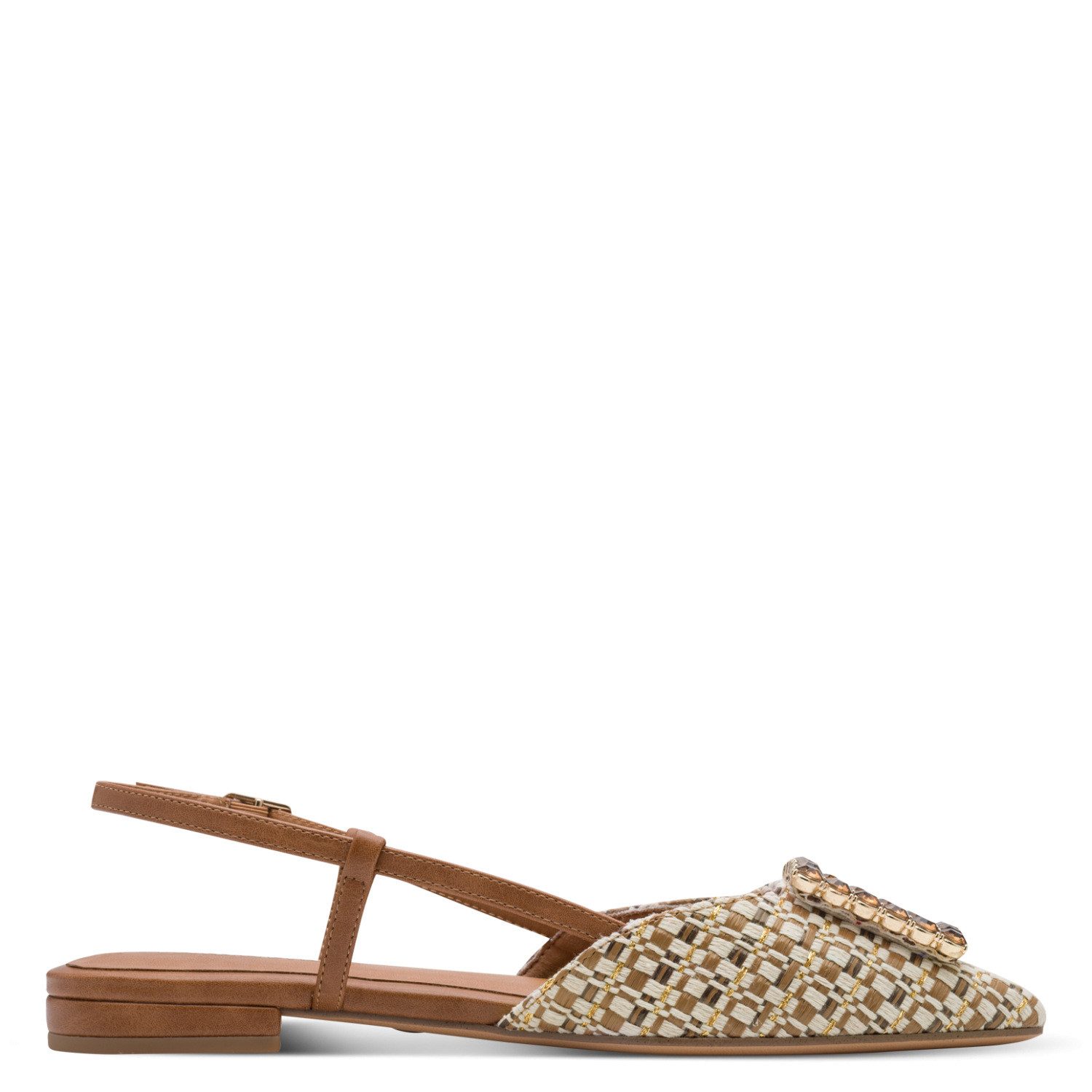 Tamaris Slingpumps, Blockabsatz, Sommerschuh mit schickem Schmuckelement