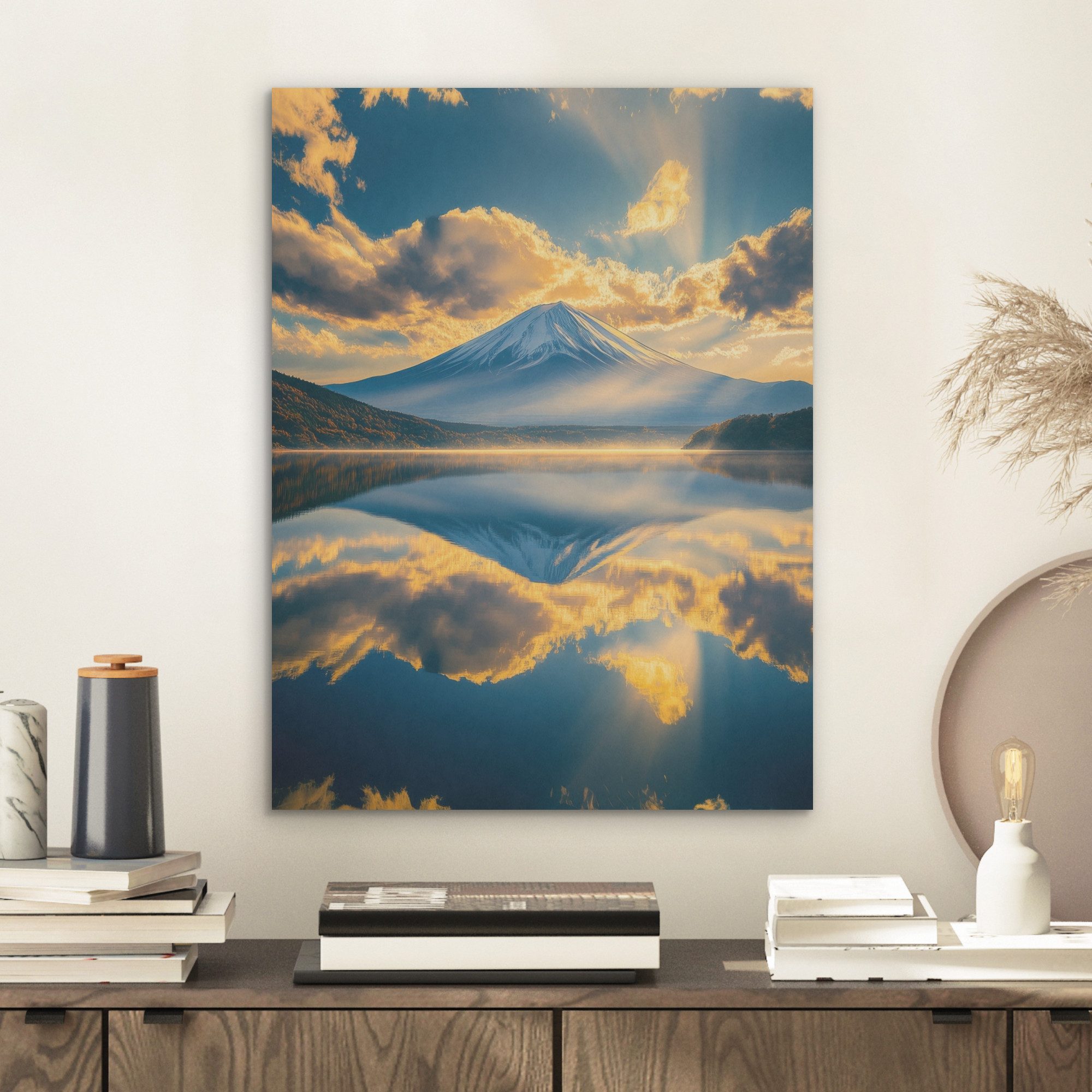 MuchoWow Gemälde Berg - Fluss - günstig online kaufen