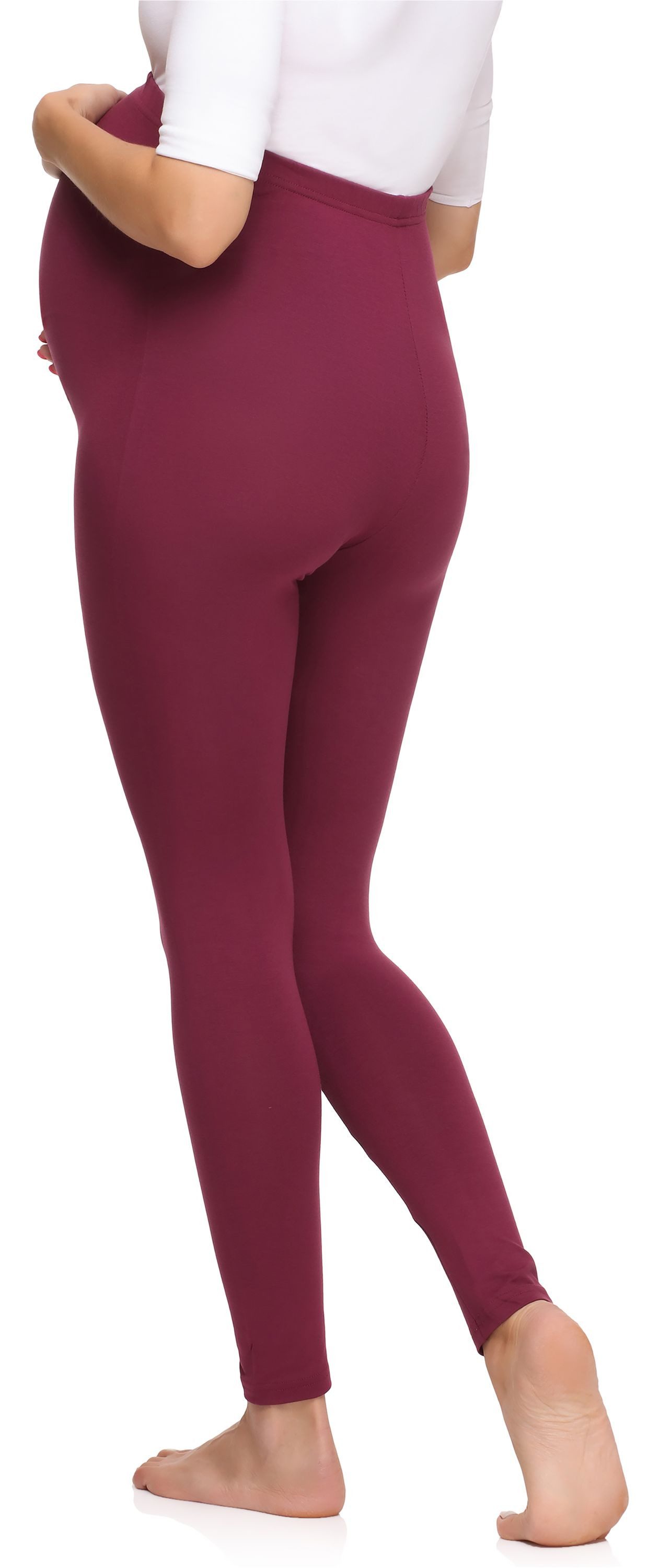 Merry Style Umstandsleggings Damen Lange Umstandshose aus Viskose MS10-297 (1-tlg) elastischer Bund