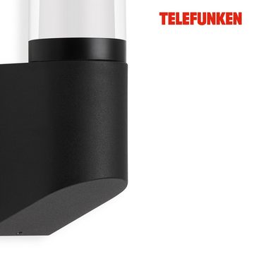 Telefunken LED Außen-Wandleuchte 311305TF, LED fest verbaut, Neutralweiß, Wand Außenleuchte IP44 4000K 8W 850lm 33x6,8x9,8cm