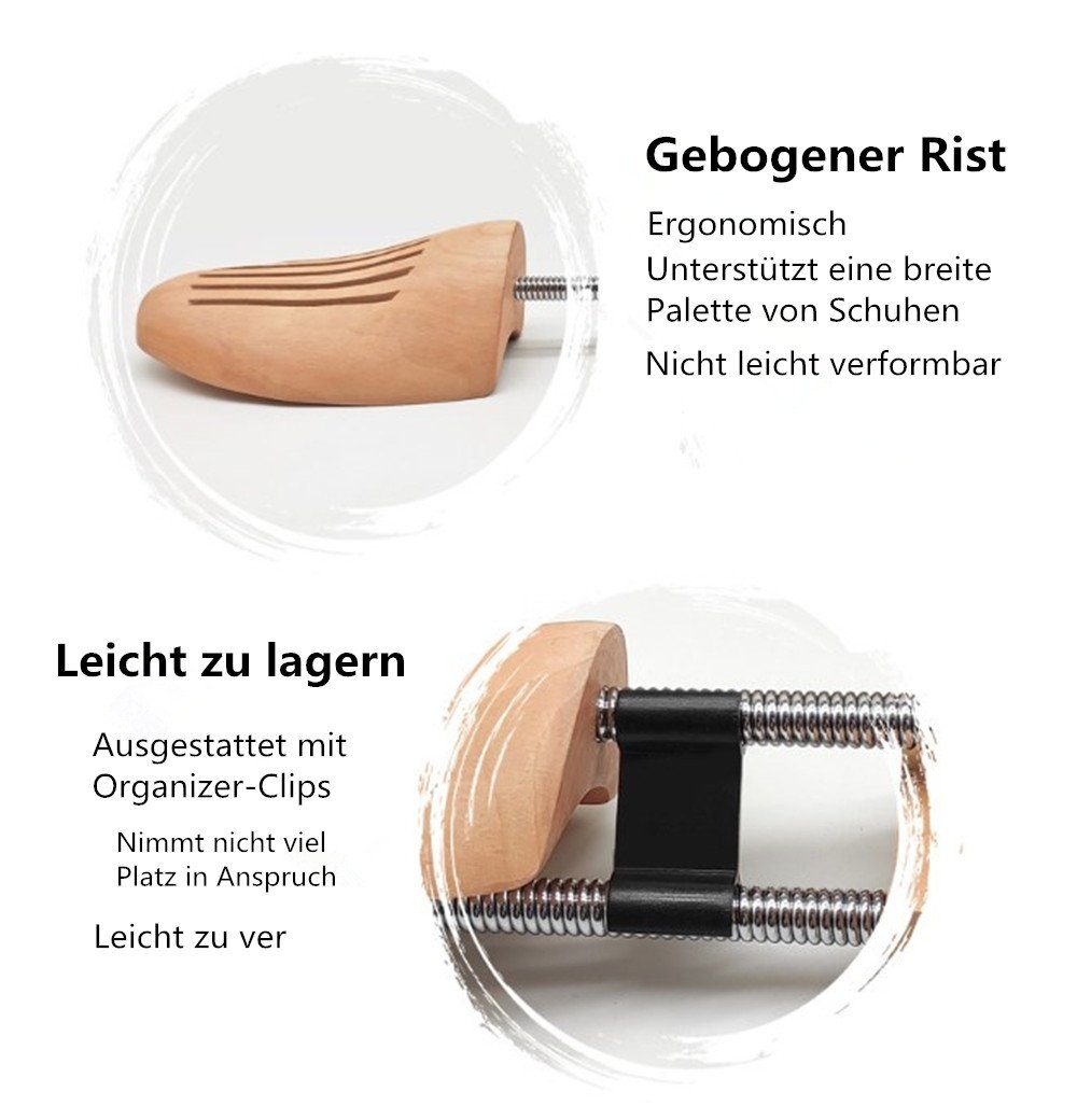 schuhe weiten Schuhspanner - Metall, Schuhspanner für Paar Schuhweiter Knickschutz schuhe XDeer Holz holz mit - Schuhspanner 2