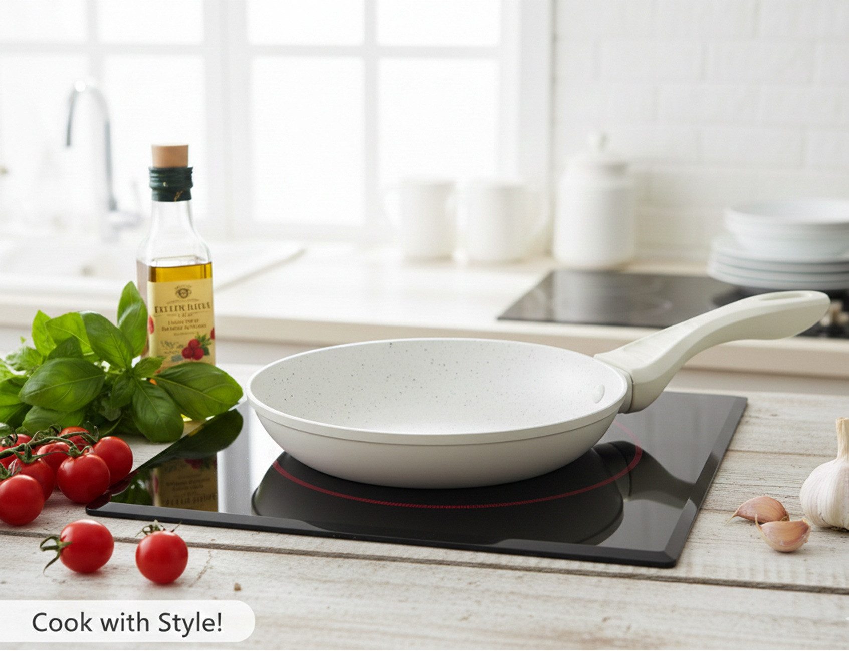 Cheffinger Pfannen-Set 3 teilig, mit Antihaft-Marmorbeschichtung - ø20/24/28 cm, Aluminium (3-tlg), ø20/24/28 cm, Induktionsgeeignet
