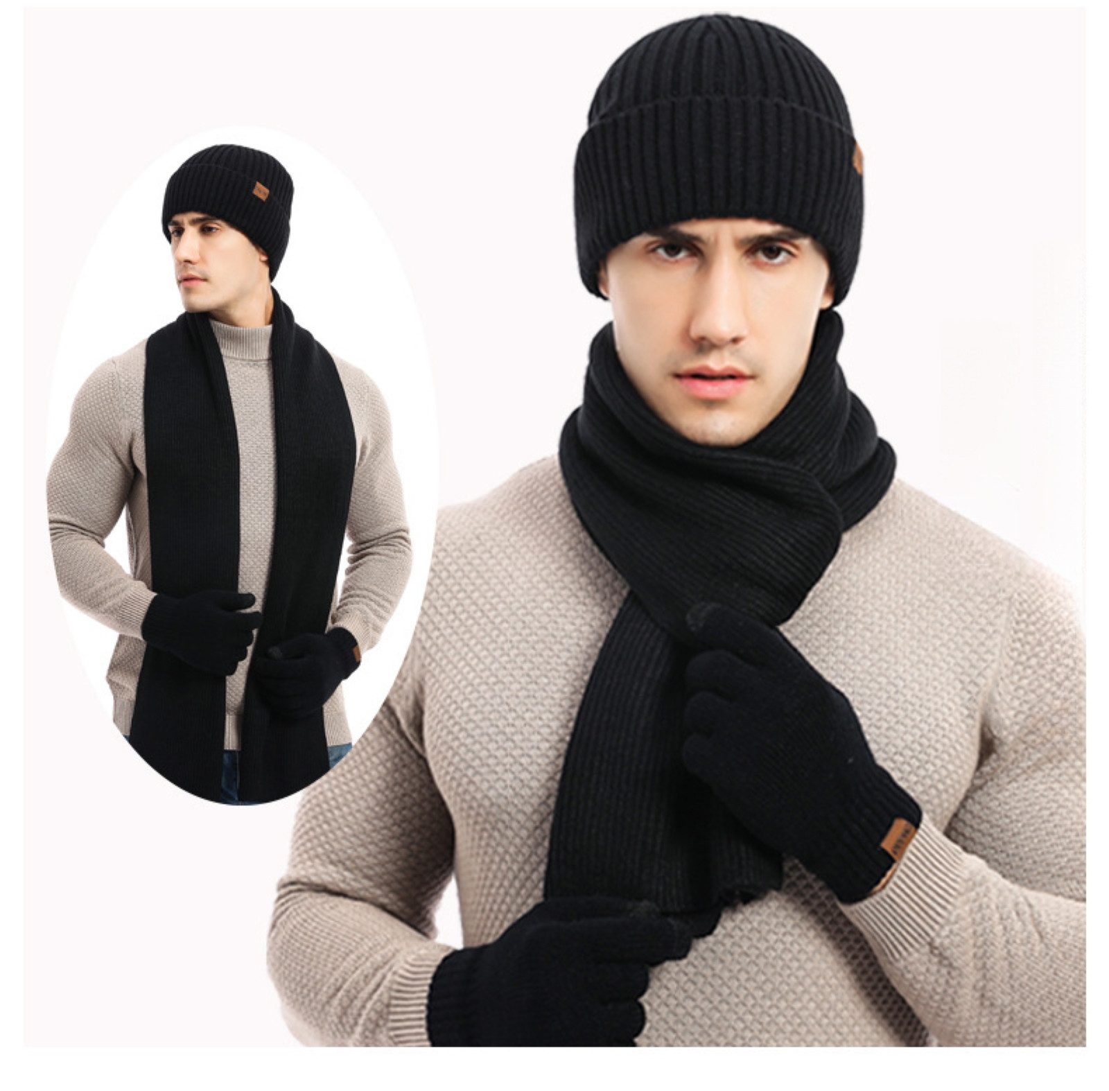 Jumpeak Mütze & Schal Mütze & Schal,Mütze-Schal-Handschuh-Sets,3 Stück,Mein günstig online kaufen