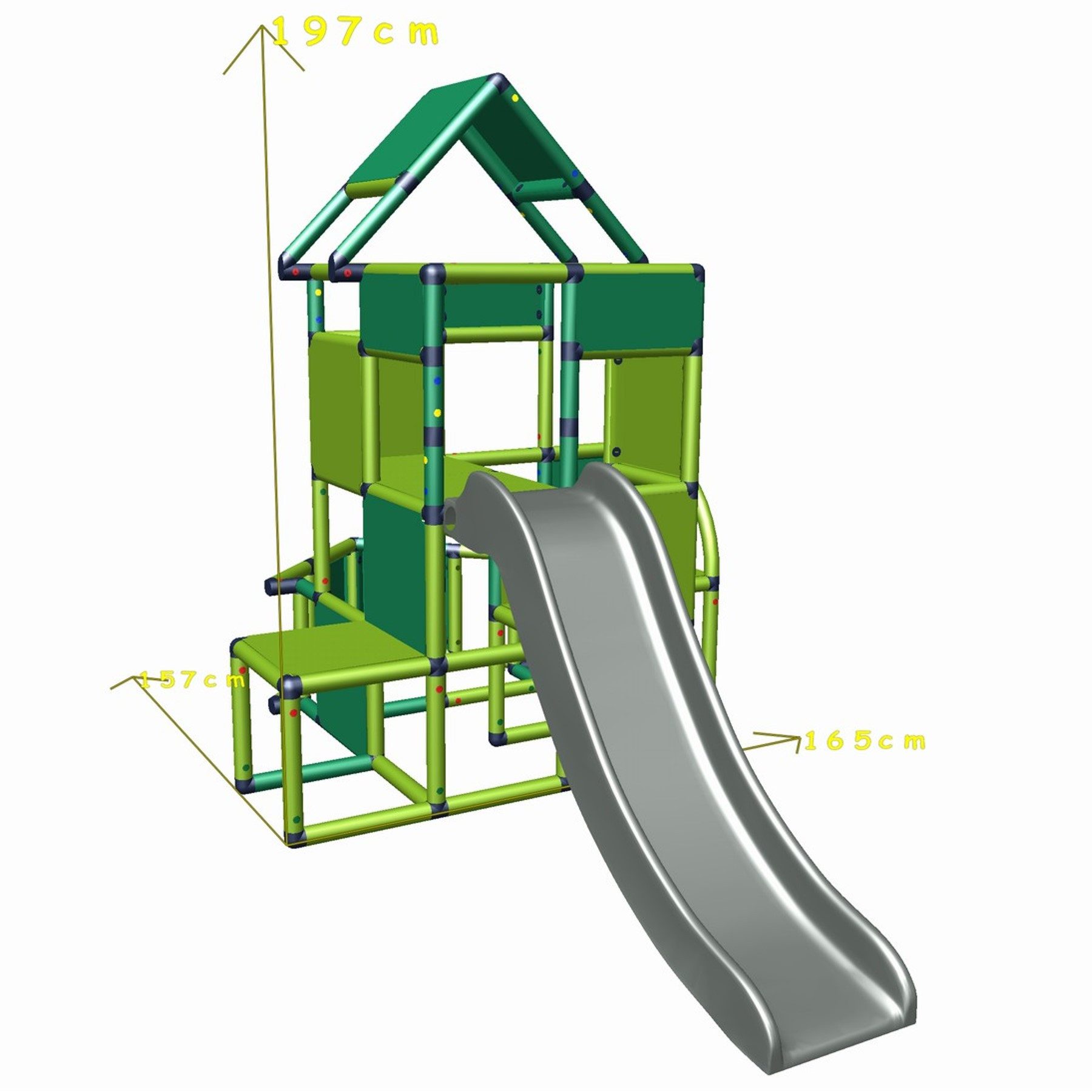 move and stic LISA großer Turm mit Rutsche Konstruktions-Spielset, In- und Outdoor