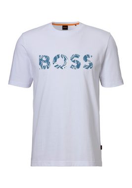 BOSS ORANGE T-Shirt Te_Bossocean mit großem Logodruck