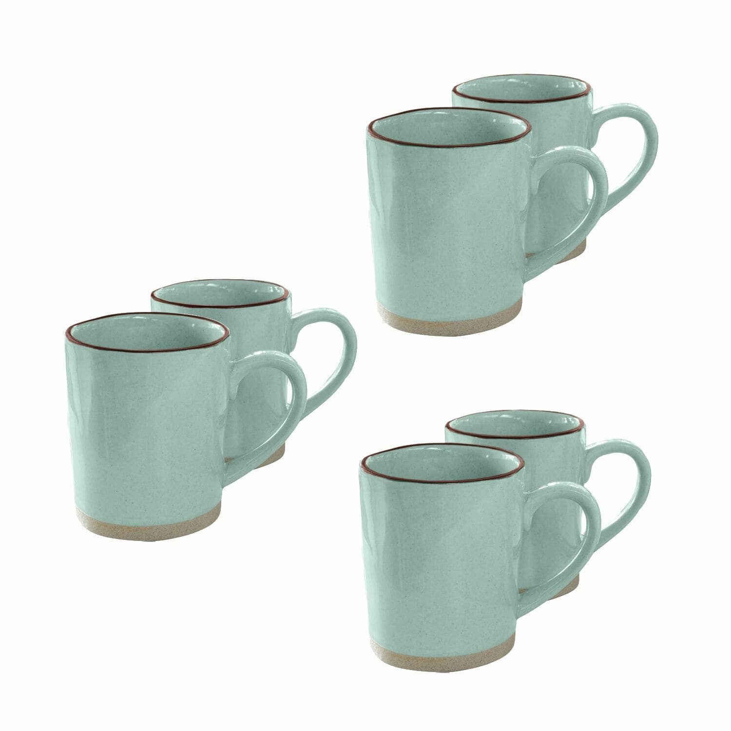 Mirabeau Geschirr-Set Tasse 6er Set Biarré türkis, Steinzeug