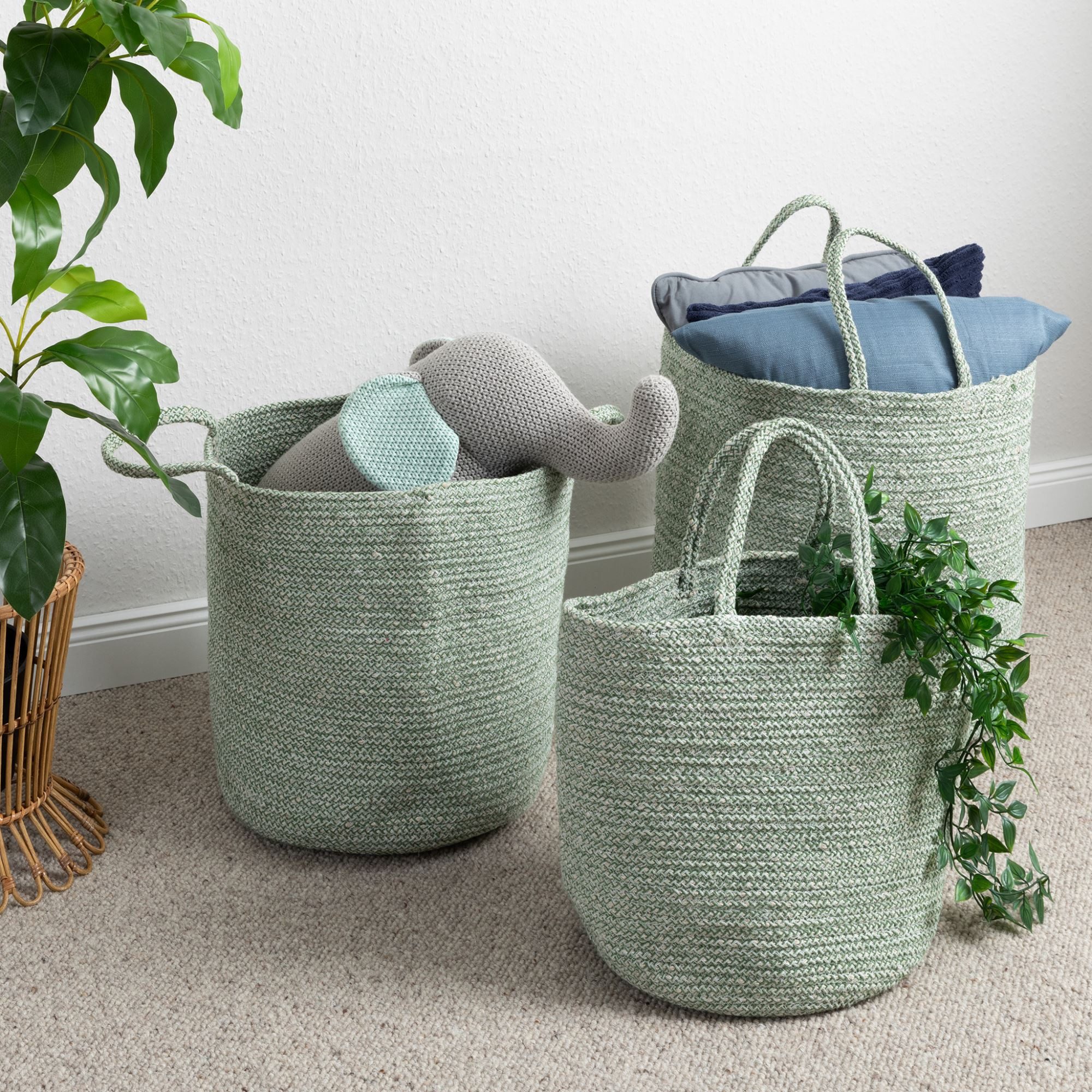 Steffensmeier Strandtasche Bali, Korb für Strand, Wäsche, Spielzeug, Deko, Aufbewahrung