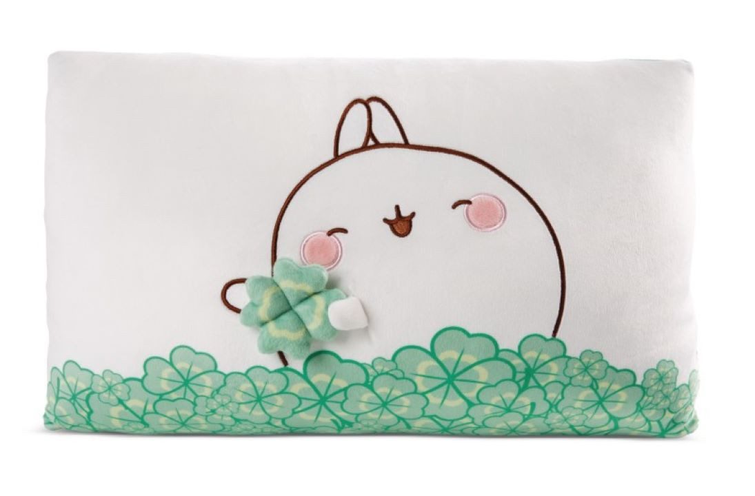 Nici Plüschanhänger Nici Kissen Molang mit Kleeblatt 43 x 25 cm