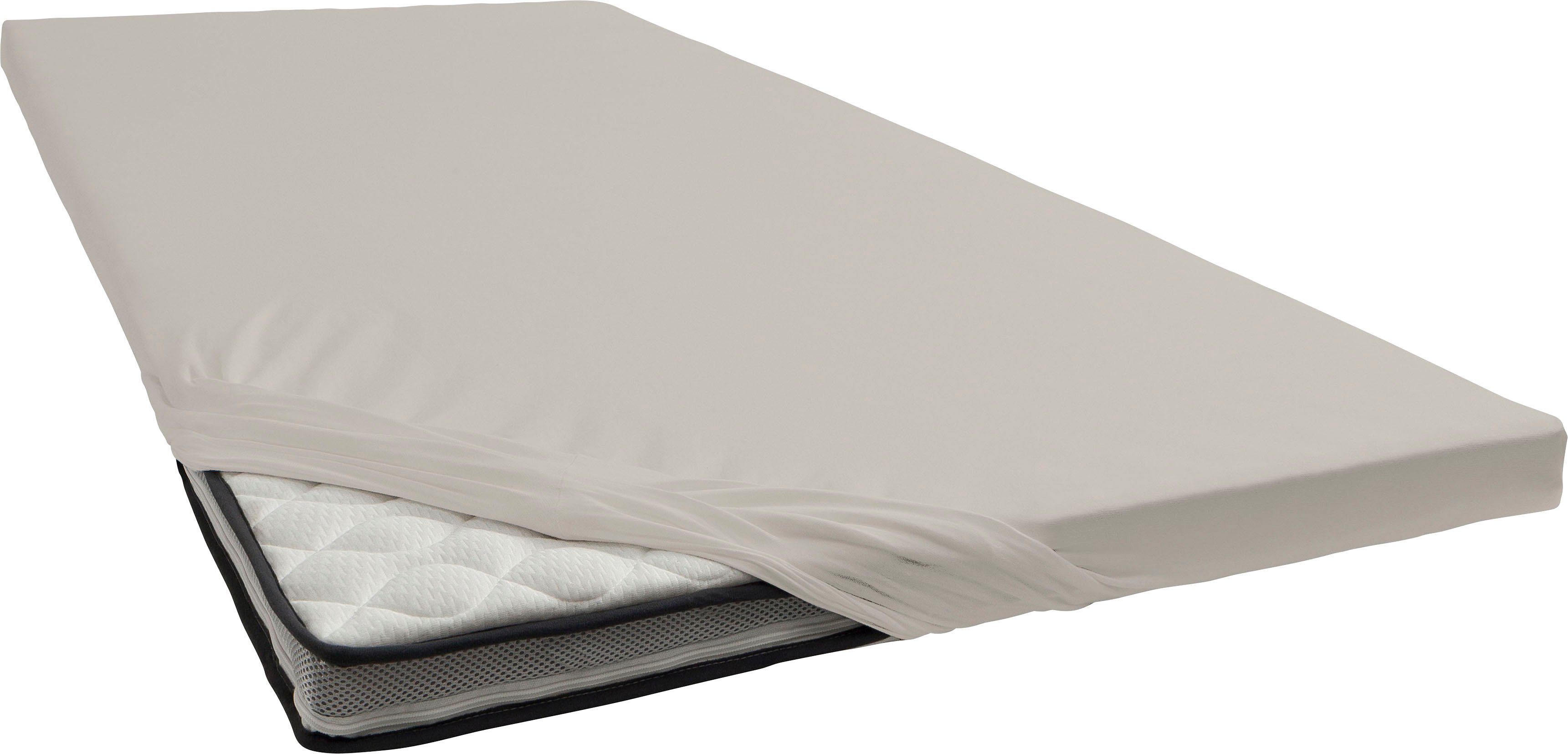 Spannbettlaken Jersey-Elasthan deluxe in Gr. 90x200, 140x200 oder 180x200, für Topper