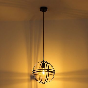 etc-shop Pendelleuchte, Hängeleuchte Deckenlampe Pendellampe Designleuchte Metall Kugel