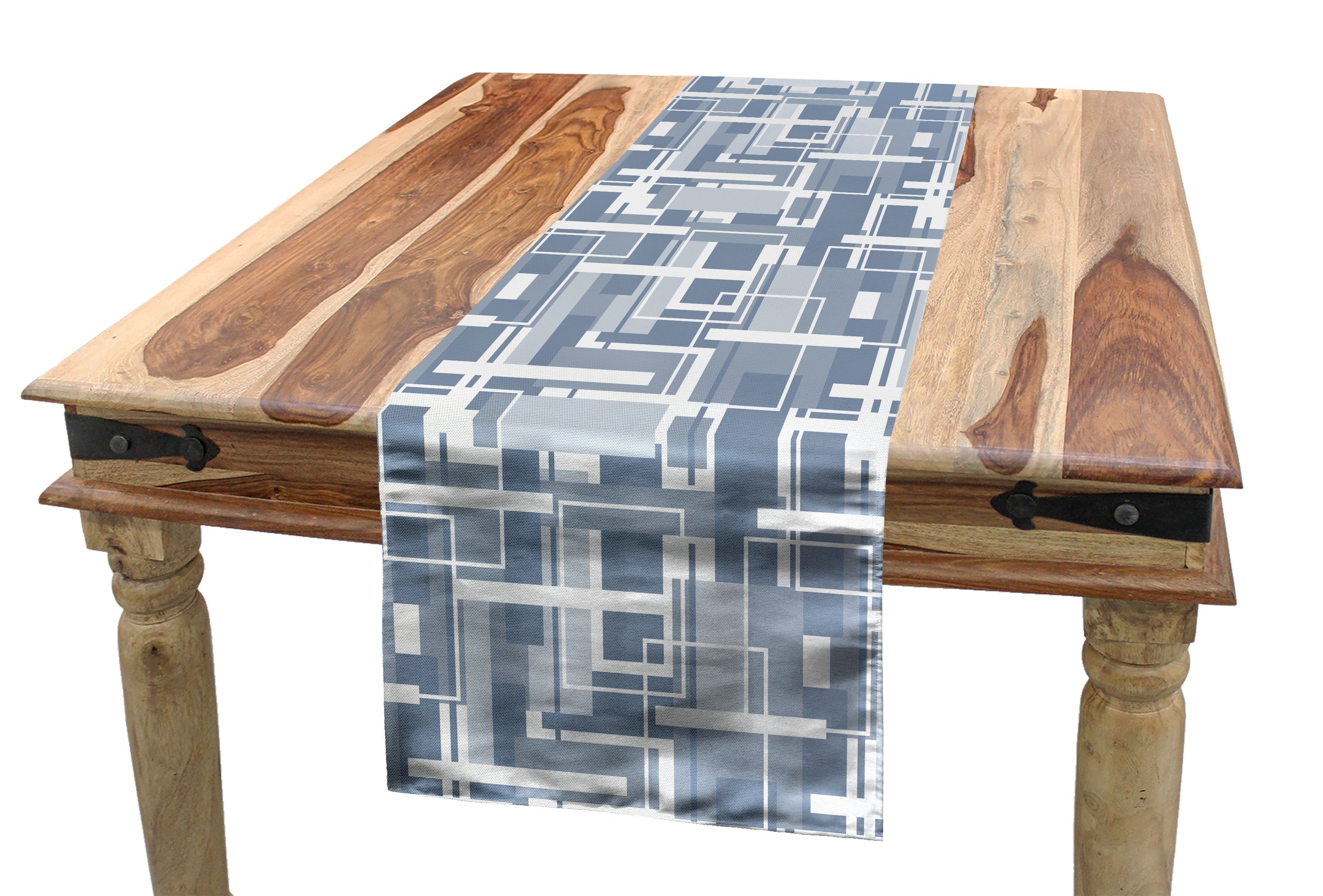 Abakuhaus Tischläufer Esszimmer Küche Rechteckiger Dekorativer Tischläufer, Geometrisch futuristisch Stripes