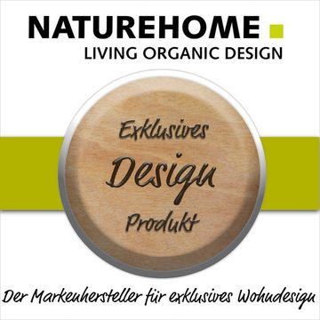 NATUREHOME Tablett Holztablett LE CAFE, Olivenholz, (40x28cm / 50x35 cm), Handarbeit, Massivholz, Nachhaltig