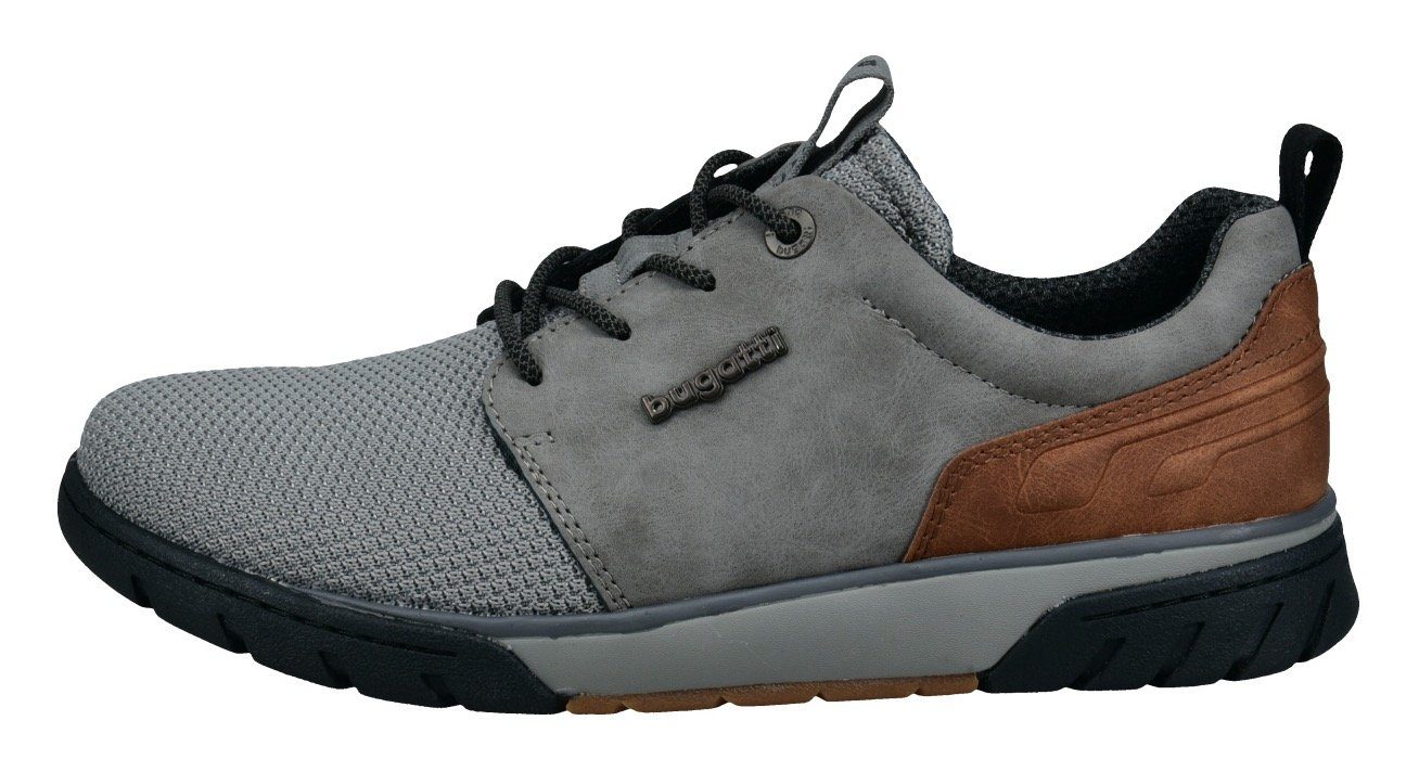 Label bugatti Kontrastbesatz und Sneaker mit grau