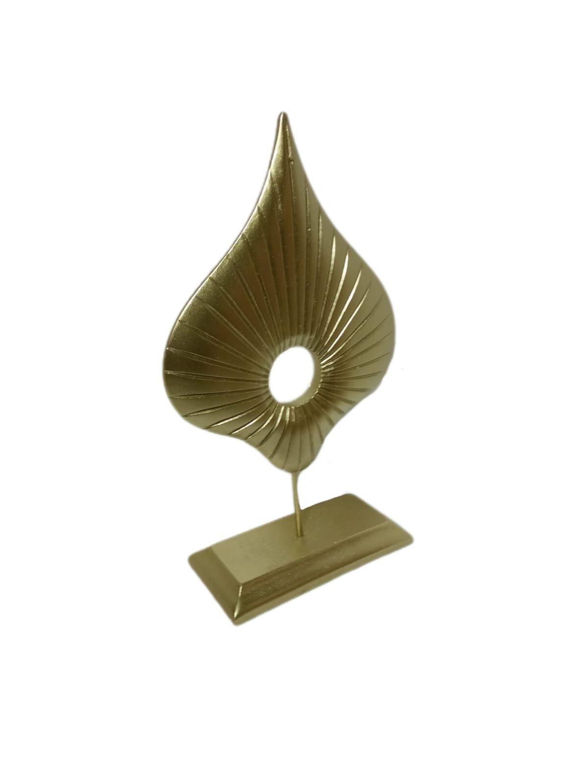 moebel17 Dekofigur aus Ellipse Gold, Dekofigur 2er Skulptur Polyresin Set