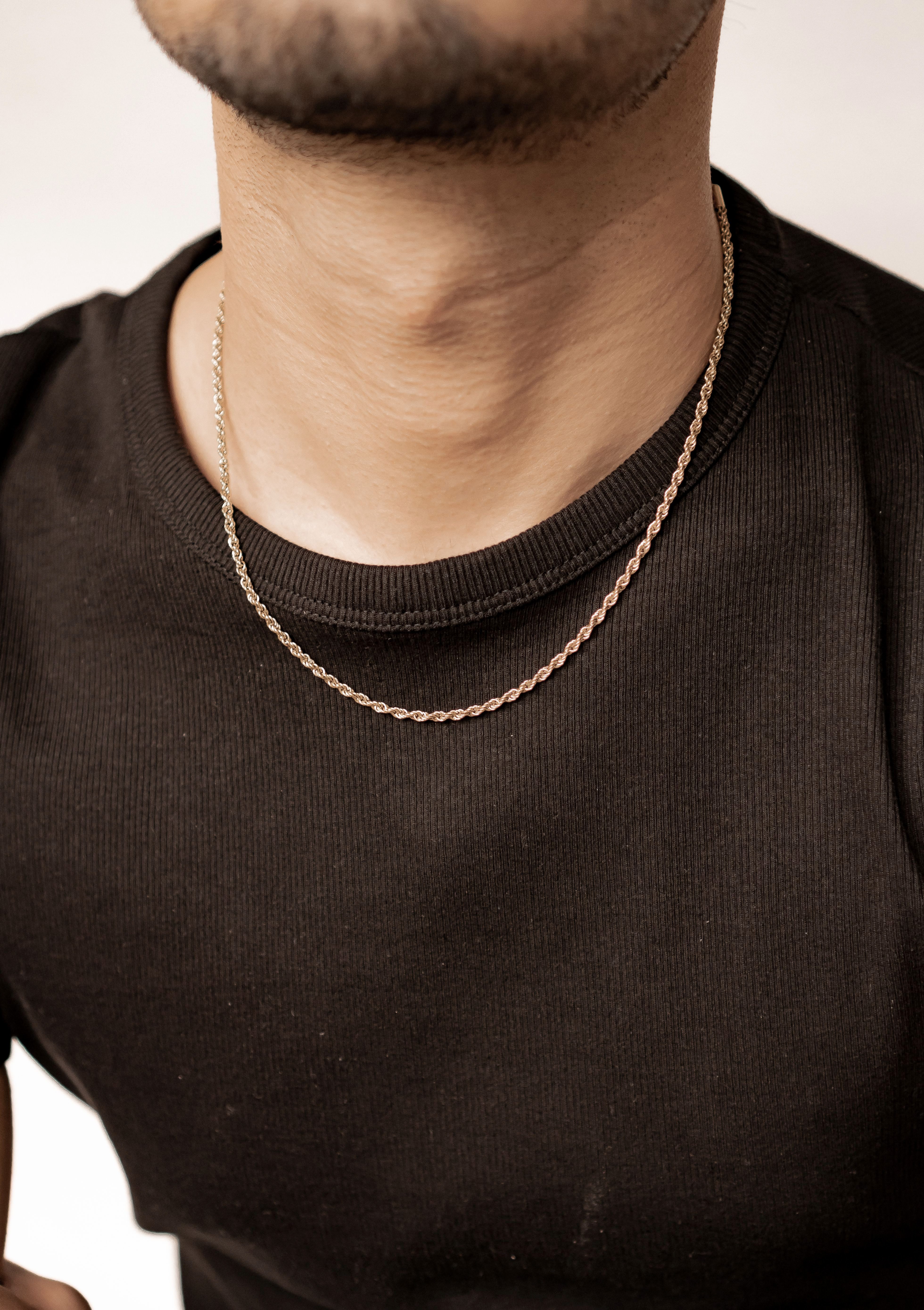 Hey Happiness Gliederkette Kordel Gedreht, Basic Herren Kette, Männer Kette günstig online kaufen