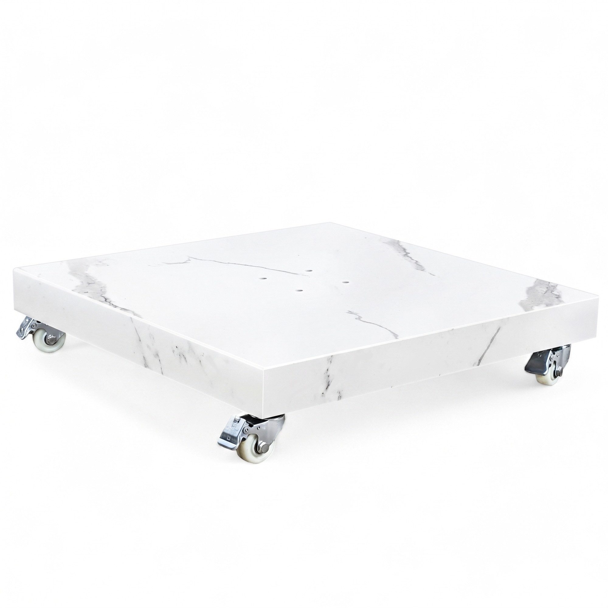 Betonschirmständer Ampelschirm Schirmständer mit Rollen Beton / Fliesen weiss 120kg 80 x
