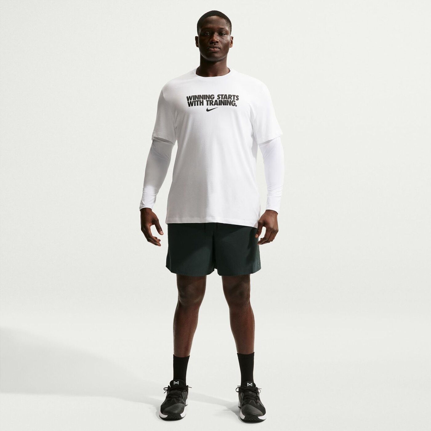 Nike Kurzarmshirt M NK DF TEE WINNING WHITE/BLACK – Bild 3 von 5