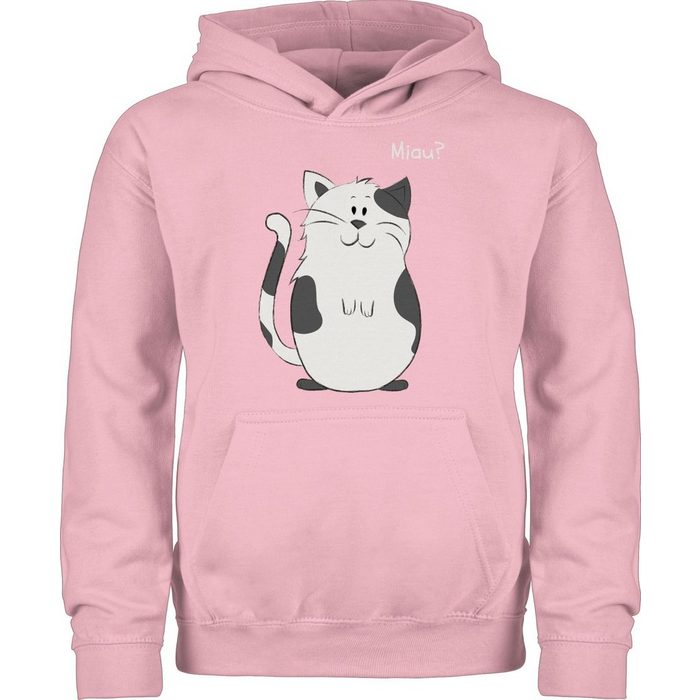 Shirtracer Hoodie lustige Katze - Tiermotiv Animal Print - Kinder Premium Kapuzenpullover pulli mit katze - katzen pullover - reitpullover für mädchen