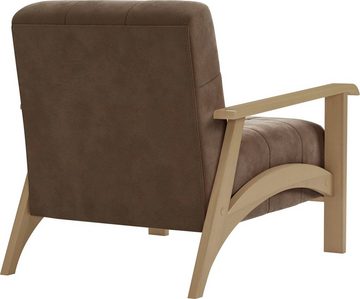 sit&more Sessel Billund, Armlehnen aus Buchenholz in natur, verschiedene Bezüge und Farben