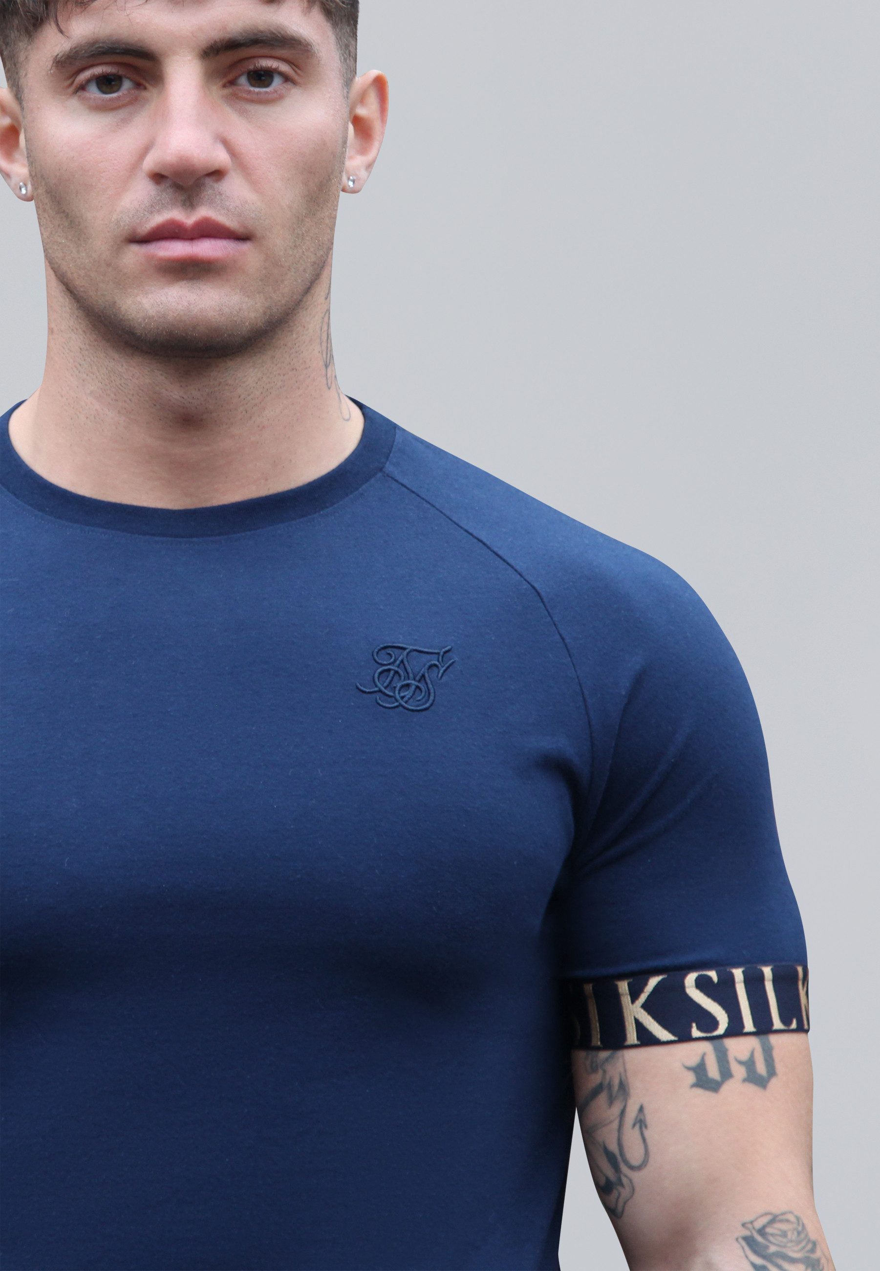 Siksilk T-Shirt SikSilk Herren Marineblaues Tech T-Shirt günstig online kaufen
