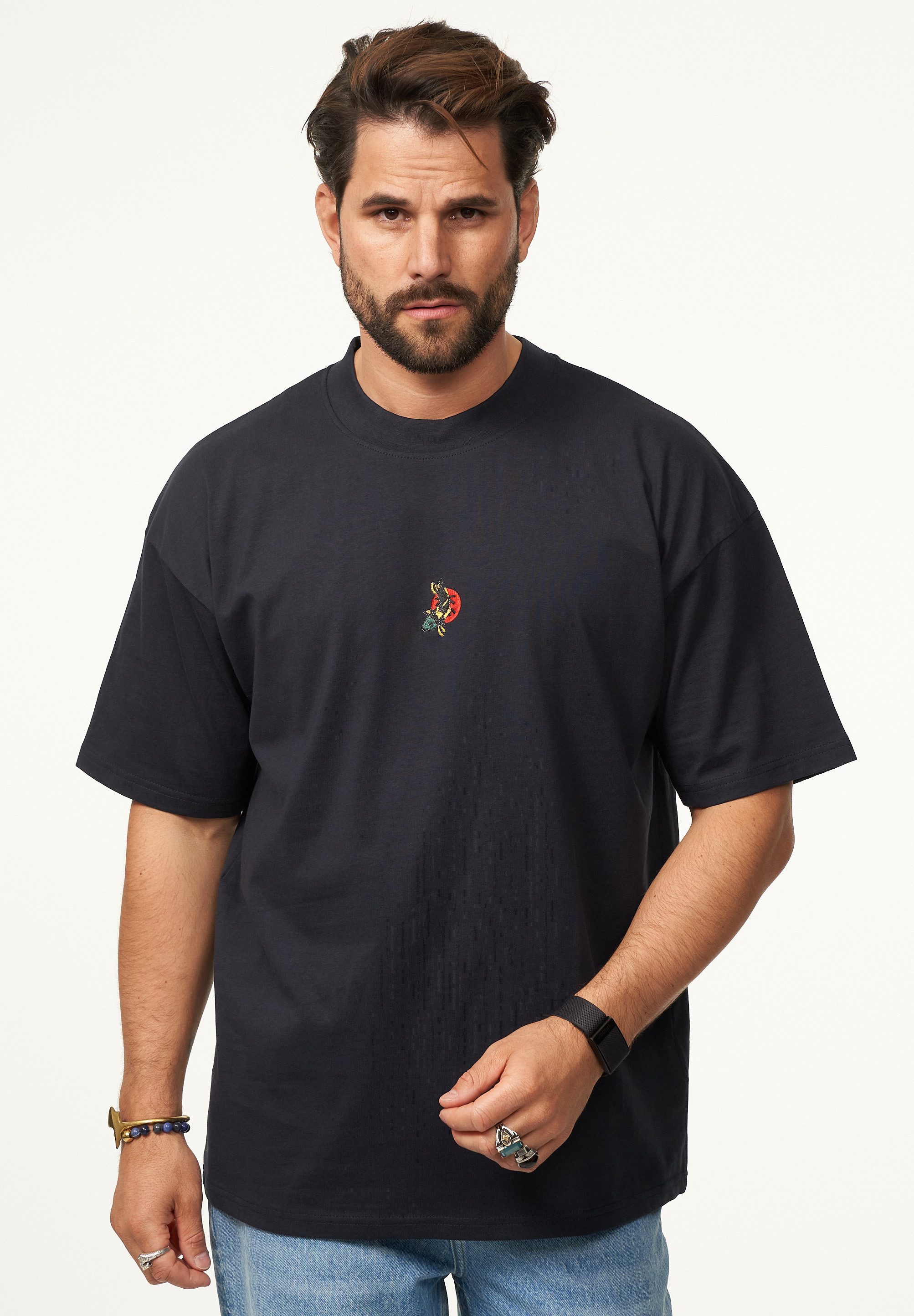 SOULSTAR T-Shirt mit Stickerei Herren Oversize-Fit günstig online kaufen