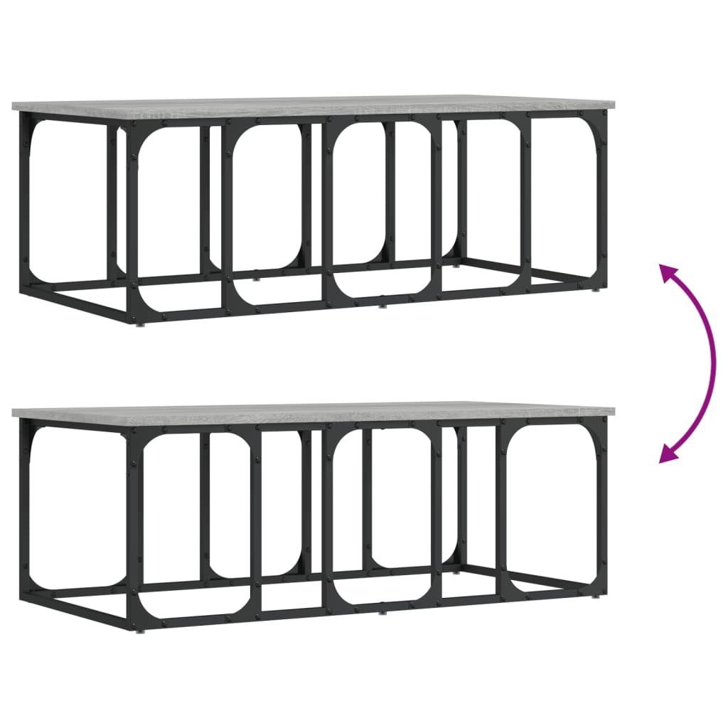 (1-St) vidaXL Sonoma Couchtisch Grau | Couchtisch Holzwerkstoff Sonoma Grau cm 100x50x35,5 Sonoma Grau