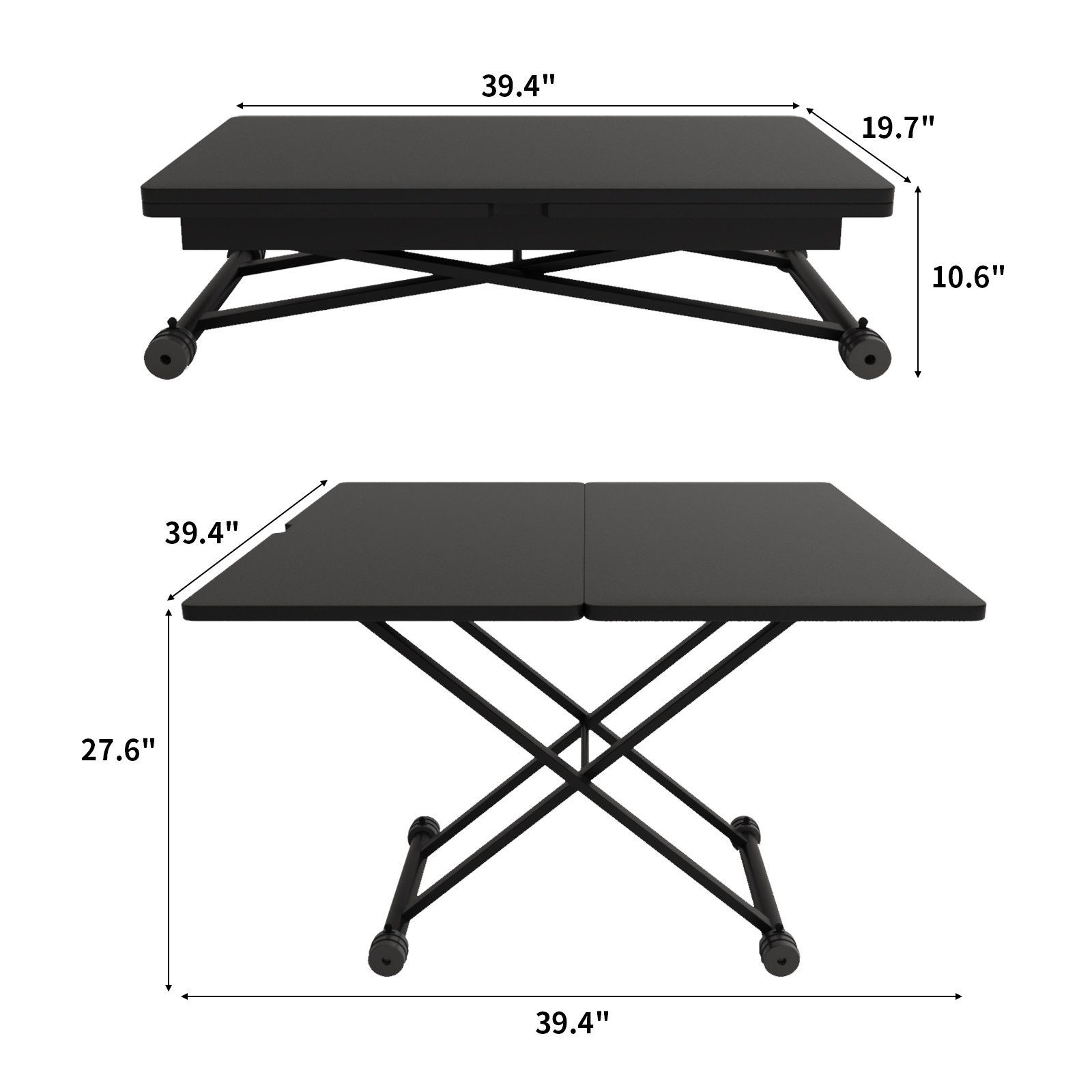 VOWNER Couchtisch 3-in-1 ausziehbarer platzsparender umwandelbarer Tisch (1 günstig online kaufen