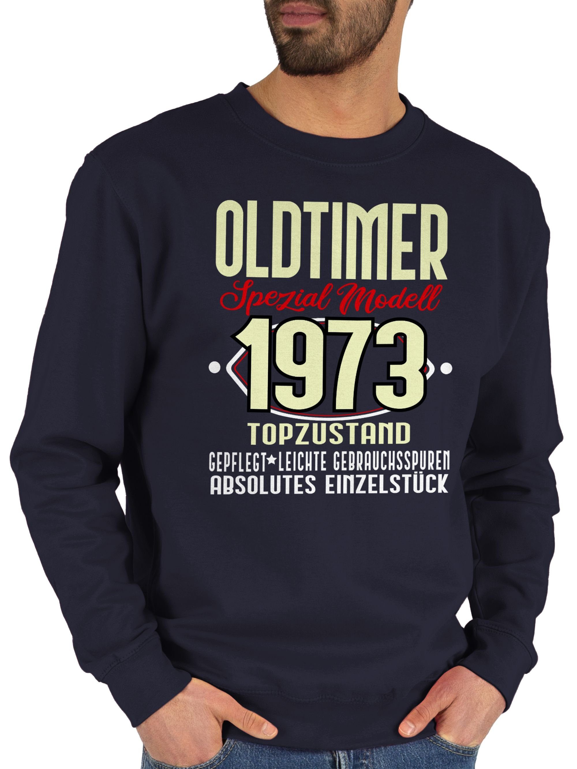Shirtracer Sweatshirt Oldtimer Spezial Modell 1973 Fünfzigster (1-tlg) 50. Geburtstag 2 Dunkelblau | Sweatshirts