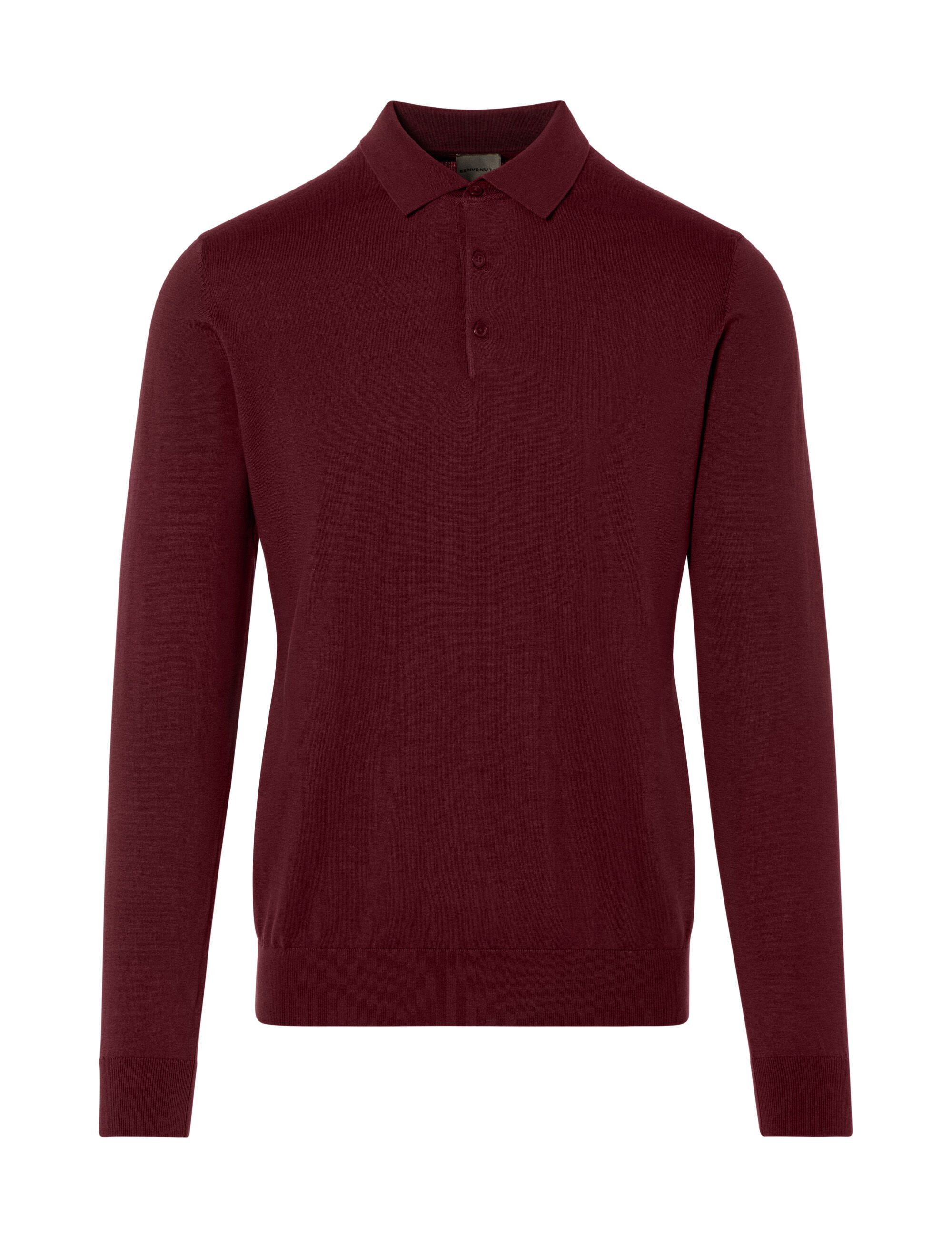 BENVENUTO. Longshirt ALDO (1-tlg) in Slim Fit, aus hochwertigem Seiden-Wollgemisch