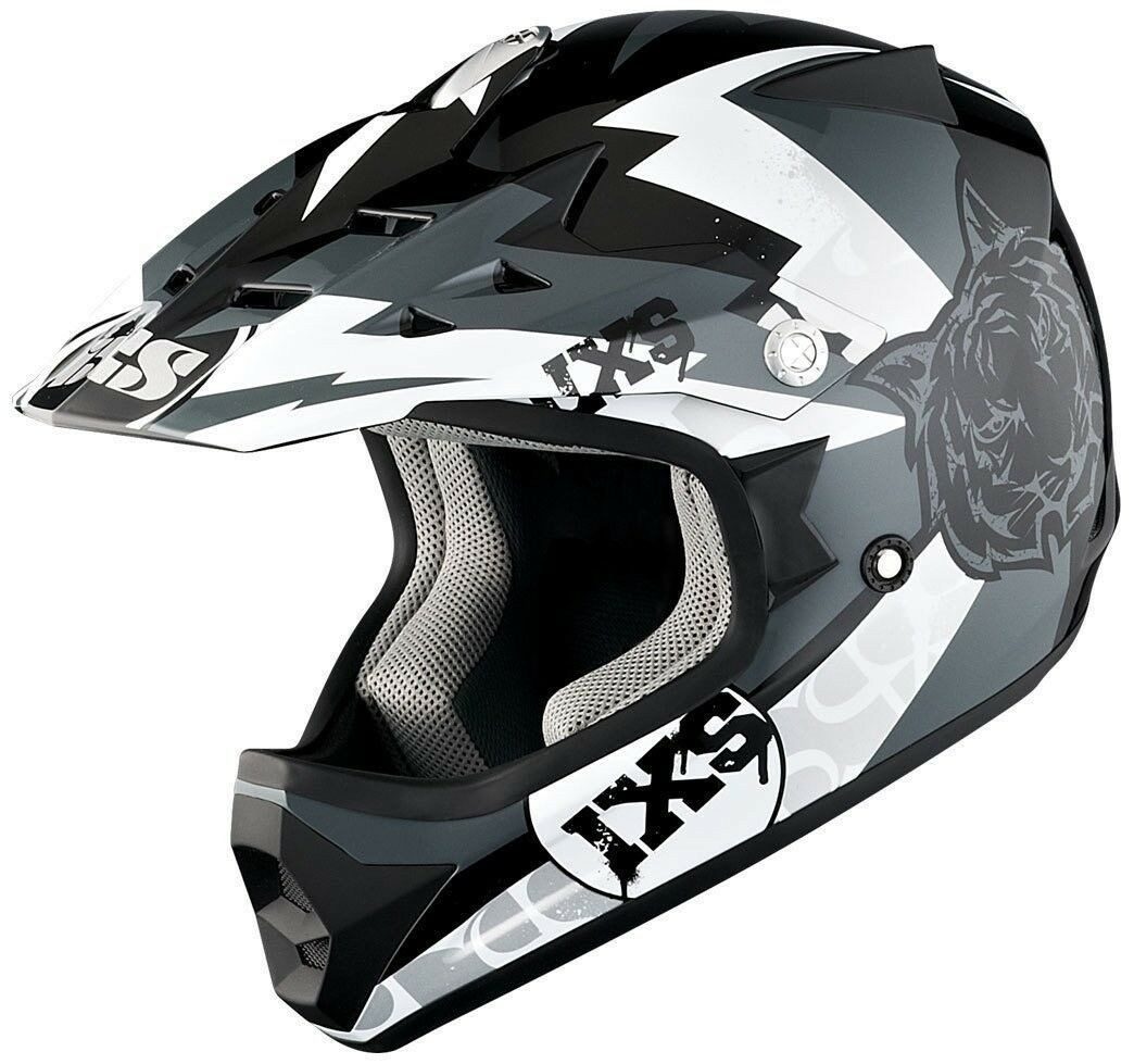 IXS Motorradhelm IXS HX 278 Tiger schwarz-grau-weiß 50