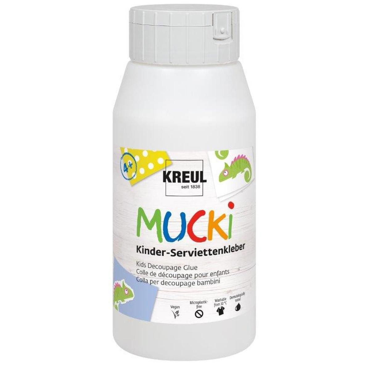 C. KREUL Klebstoff KREUL Serviettenkleber MUCKI für Kinder 788g/750ml