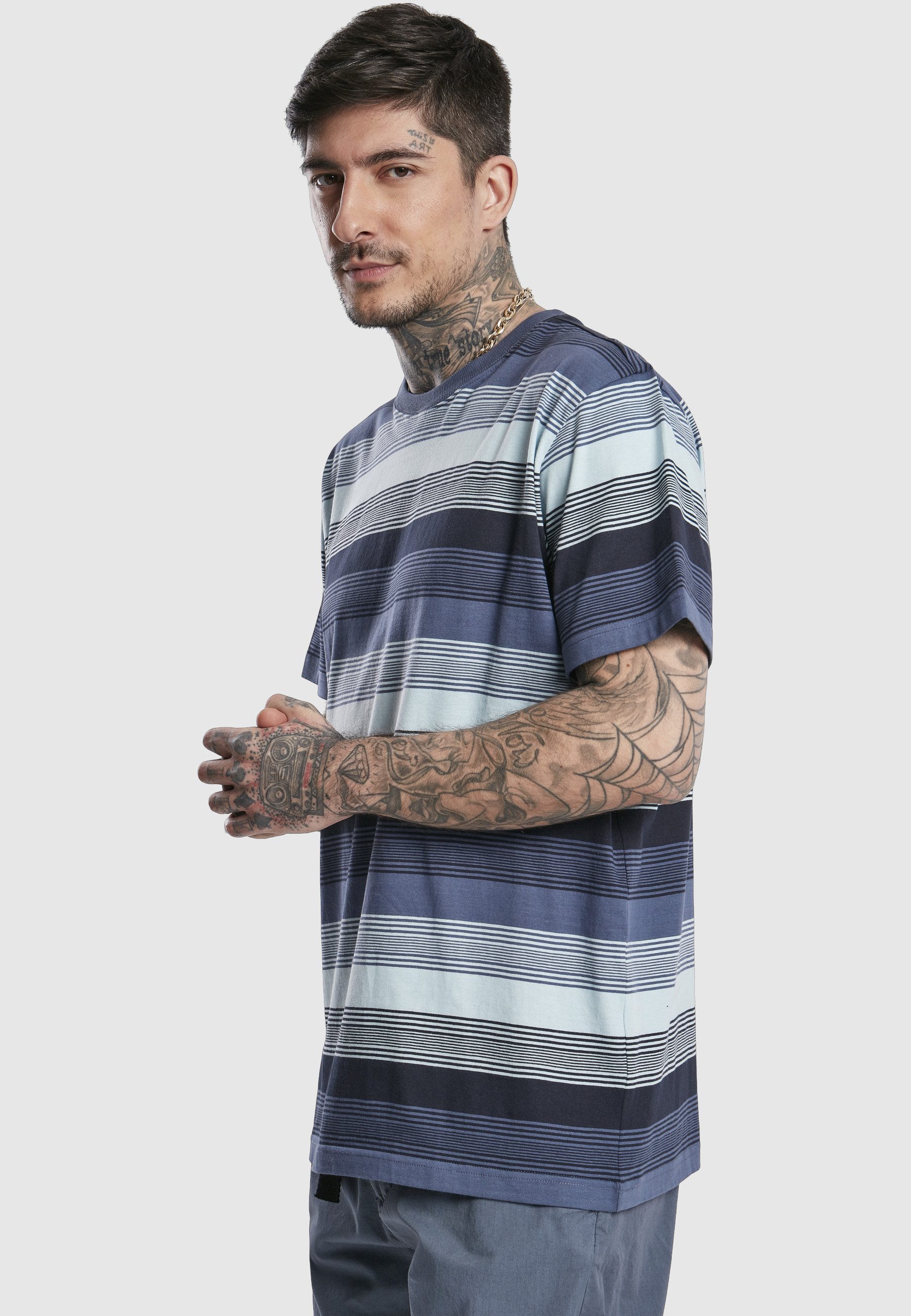 URBAN CLASSICS T-Shirt Urban Classics Herren Yarn Dyed Sunrise Stripe Tee (1-tlg)