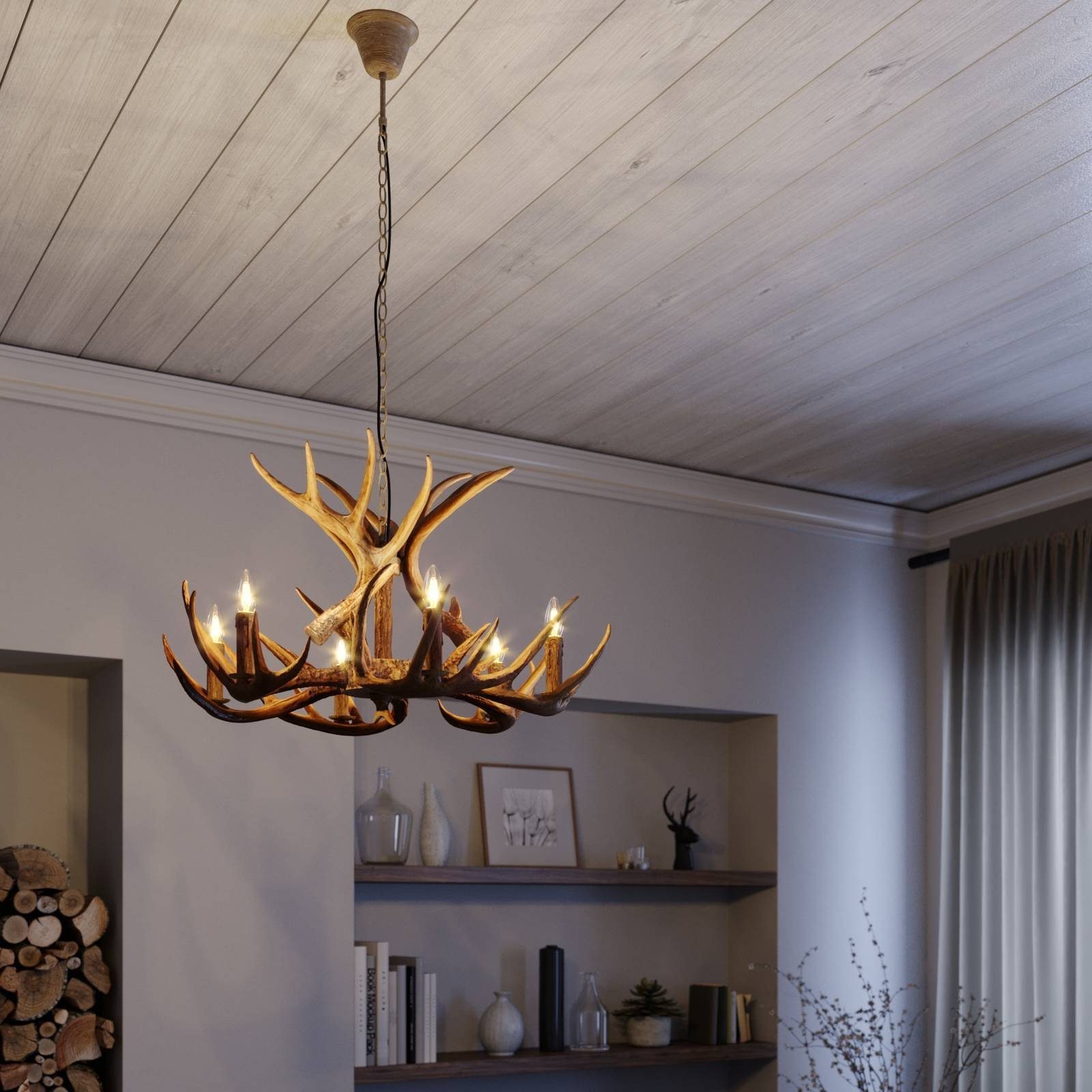 Lindby Hängeleuchte Fibi, dimmbar, Glühlampen, Landhaus günstig online kaufen