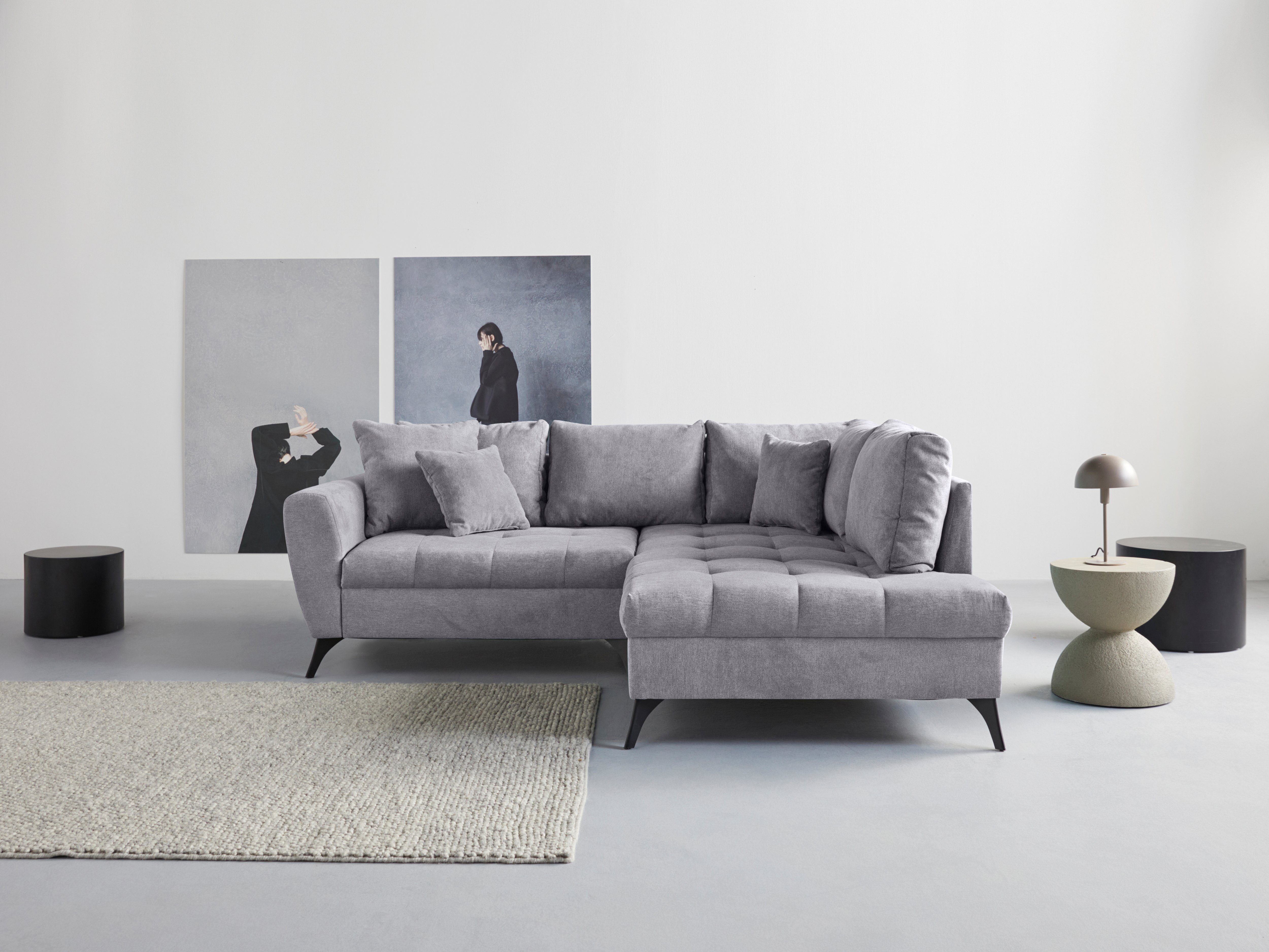 INOSIGN Ecksofa Lörby L-Form, Belastbarkeit bis 140kg pro Sitzplatz, auch mit Aqua clean-Bezug