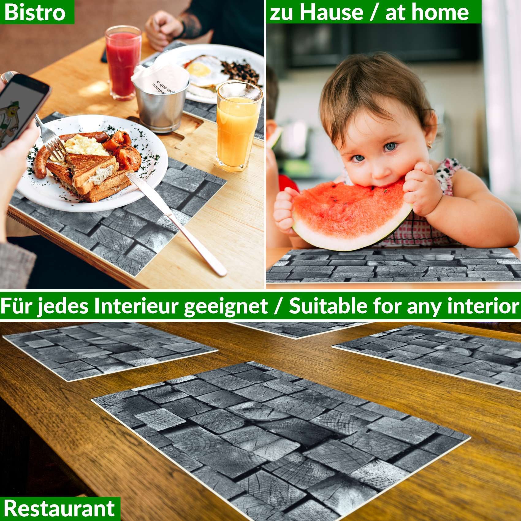 ANRO Platzset DEIN Platzdeckchen Servierdeckchen Soft günstig online kaufen