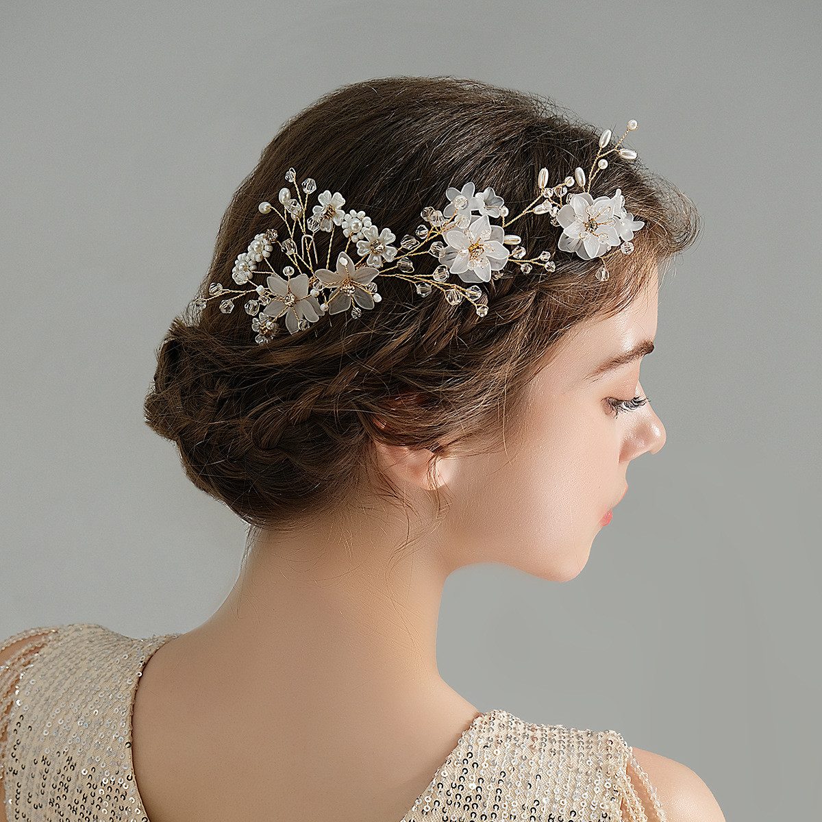 The Beauty House Diadem Brauthaarschmuck Haarkamm Hochzeit Brautschmuck Brauthaarkamm
