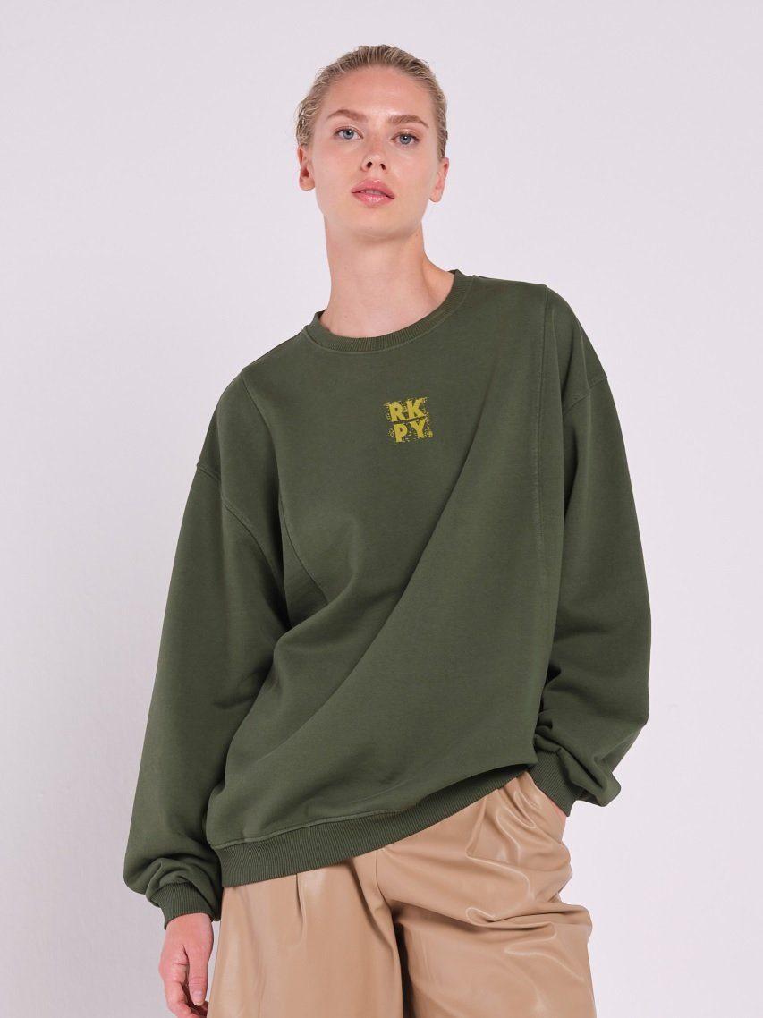 Rockupy Sweatshirt Callista Unisex aus in 100% Khaki Baumwolle